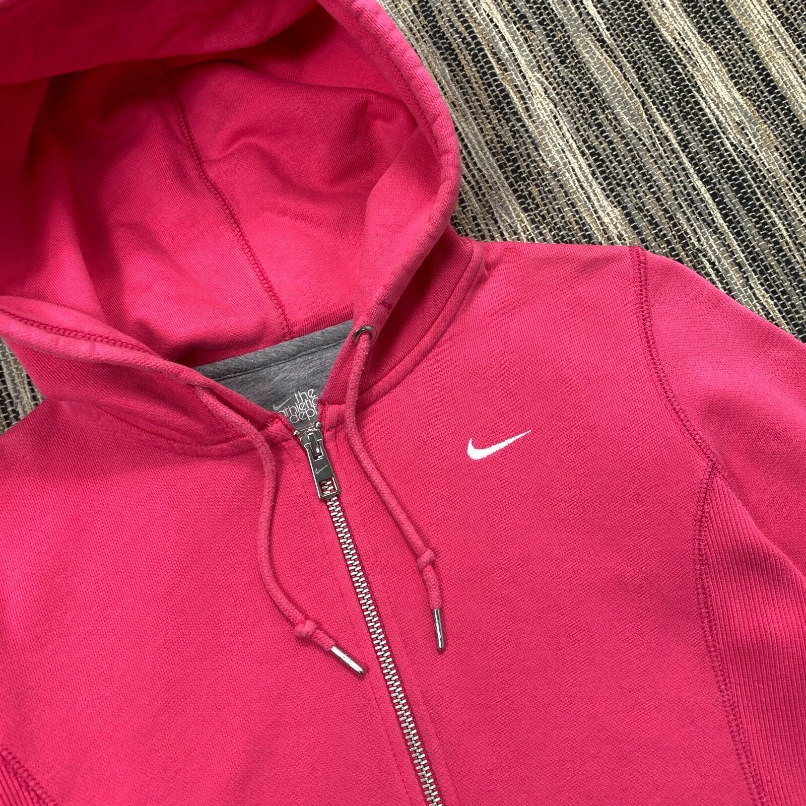 Nike Vintage Nike 90s Swoosh Pink Zip Hoodie Women's Hooded Sweat Size XS / US 0-2 / IT 36-38 - 10 Thumbnail