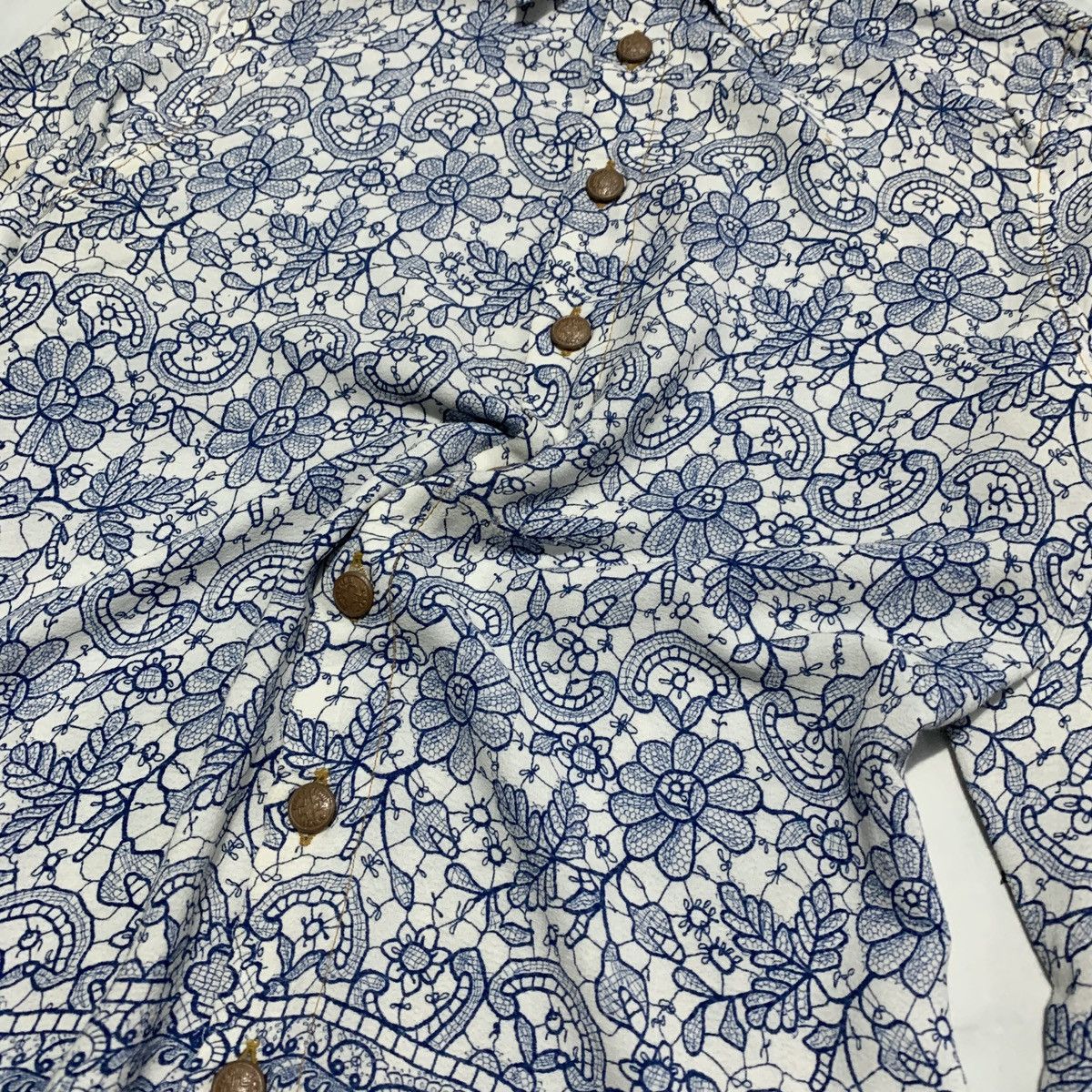 Jean Paul Gaultier Jean Paul Gaultier Jean’s 1990s Floral Paisley Rayon Shirt Size S / US 4 / IT 40 - 5 Thumbnail