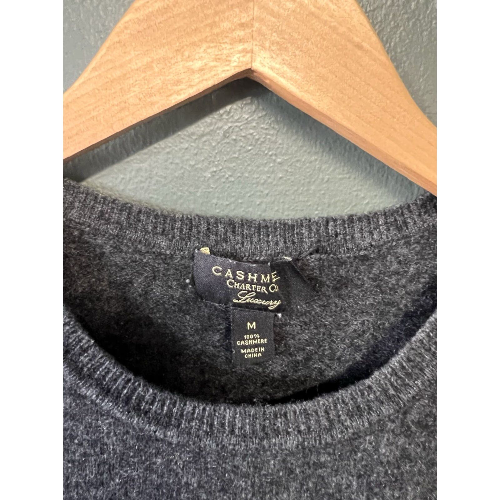 Charter Club VINTAGE Charter Club Sweatshirt Womens Gray Cashmere Pullover Size M Size M / US 6-8 / IT 42-44 - 3 Thumbnail