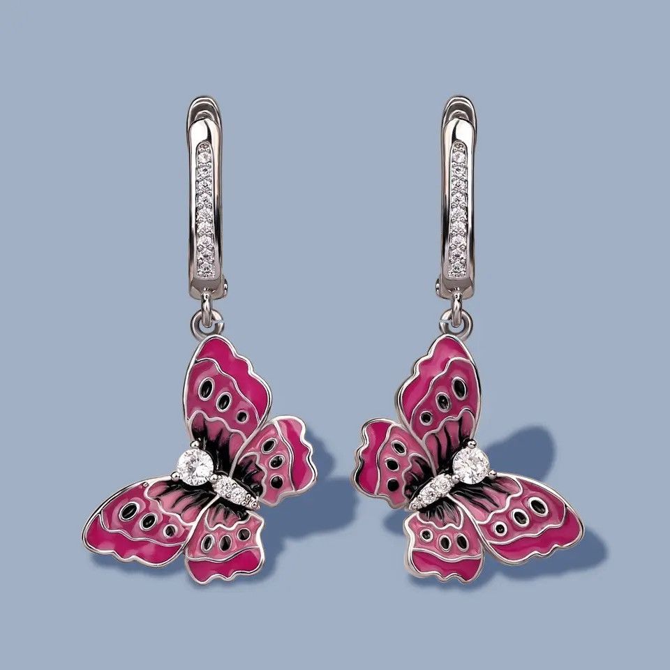 Jewelry Plated Butterfly Earrings Size ONE SIZE - 2 Thumbnail