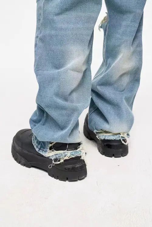 VIBE Vintage street hip-hop washed and aged ripped design jeans Size US 30 / EU 46 - 7 Thumbnail