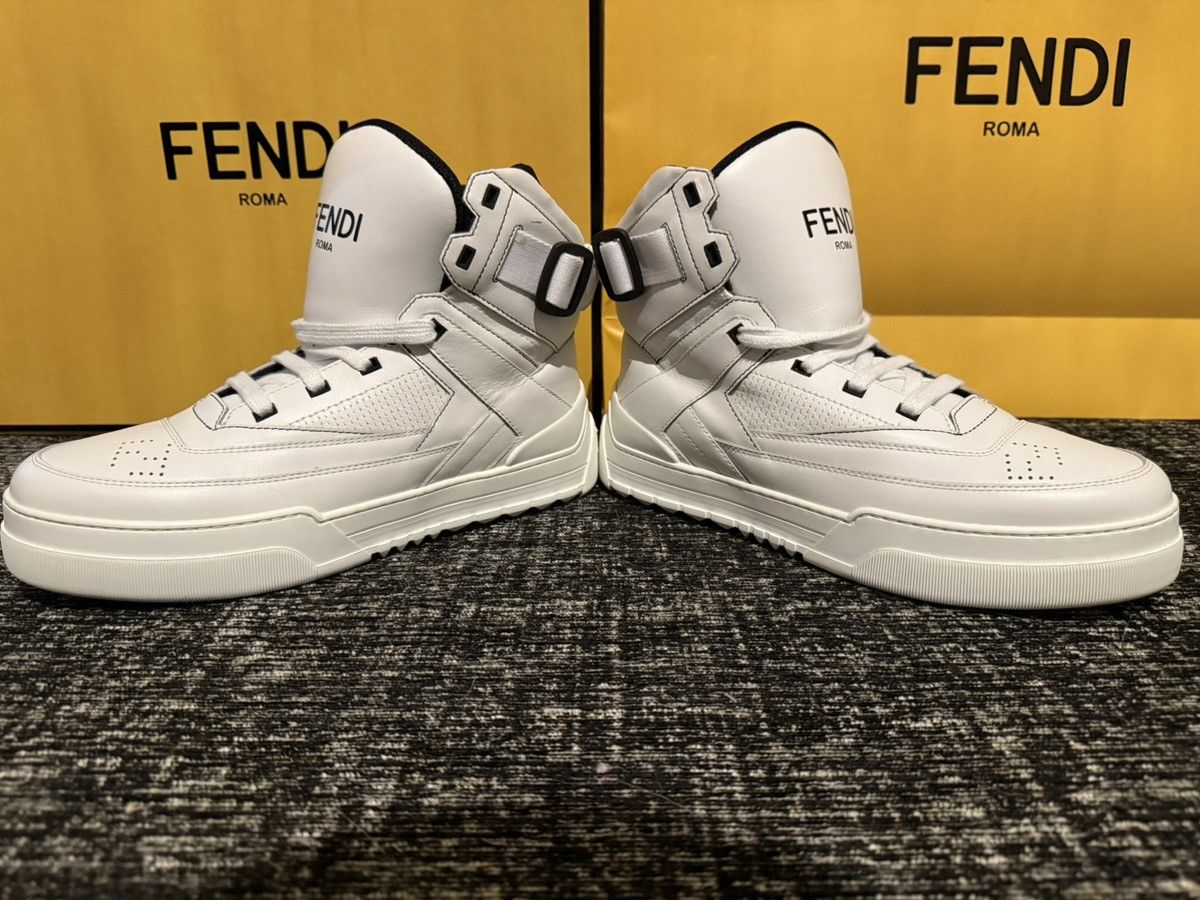 Fendi Tennis Fendi Leather Hightop Sneakers Model 7e1397a0u3f0454 Size US 8 / EU 41 - 5 Thumbnail