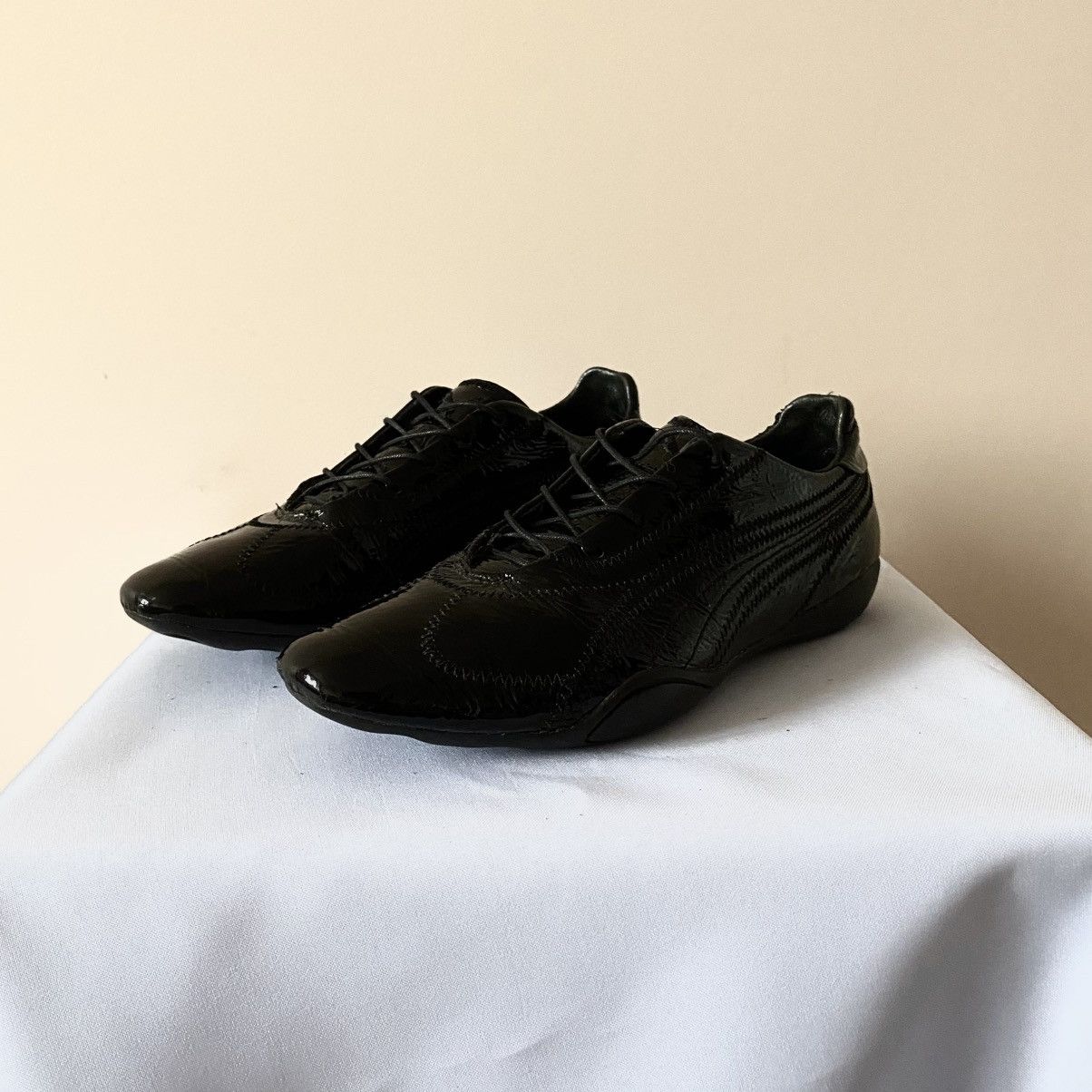 Dirk Bikkembergs Puma Glossy Black Shoes Dirk Bikkembergs Style Sneaker Size US 6 / IT 36 - 2 Thumbnail
