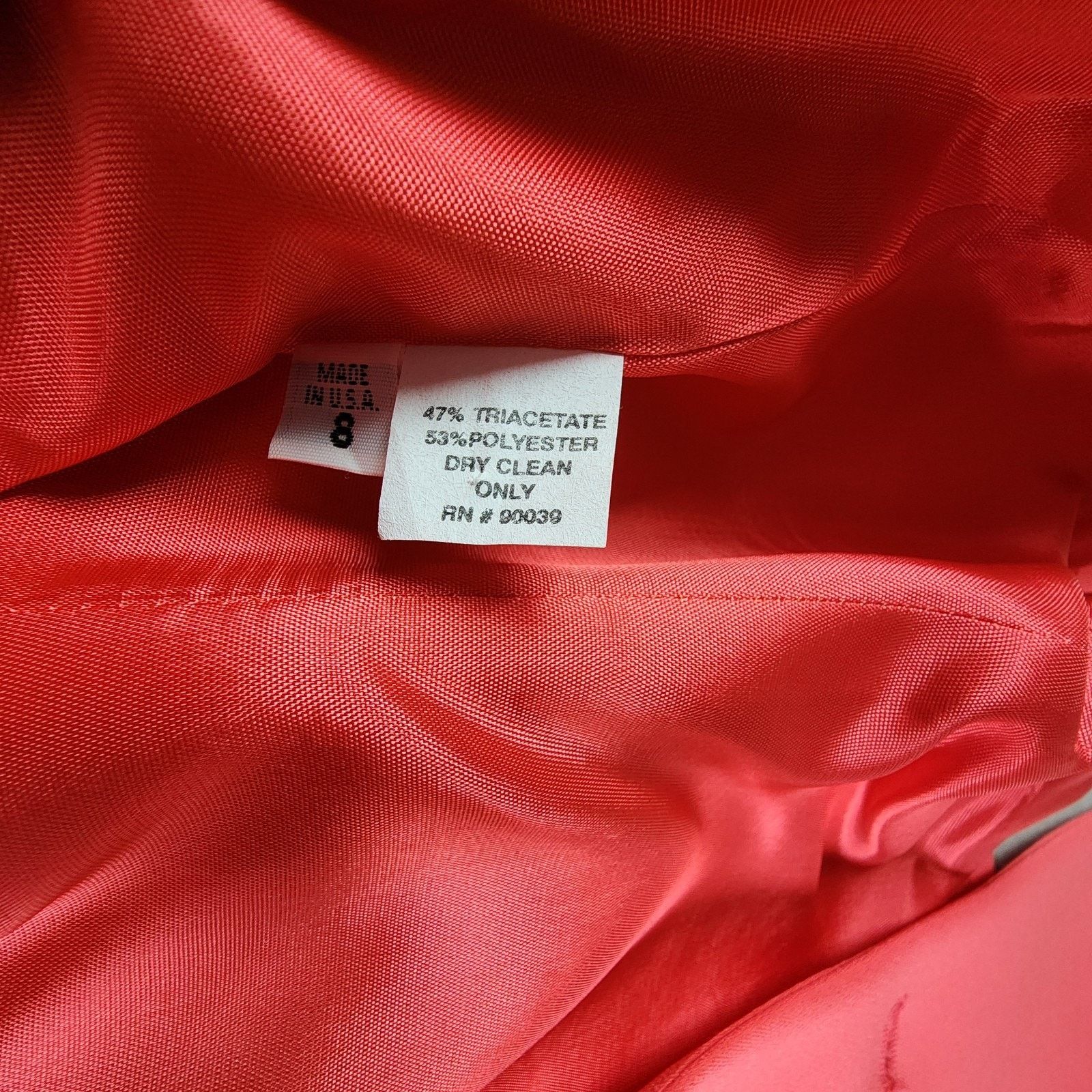 Other BICCI Florine Wachter Skirt Suit Women's 8 Polyester Coral Size M / US 6-8 / IT 42-44 - 15 Thumbnail