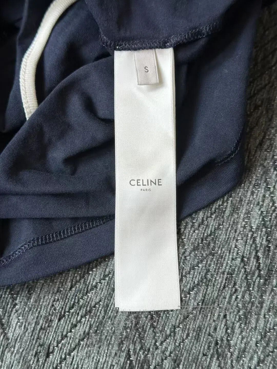 Celine CELINE Navy Blue Triomphe Logo Camisole| Size S / US 4 / IT 40 - 4 Thumbnail