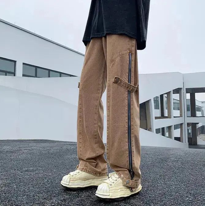Japanese Brand Retro loose fitting high street casual straight leg jeans Size US 30 / EU 46 - 1 Thumbnail