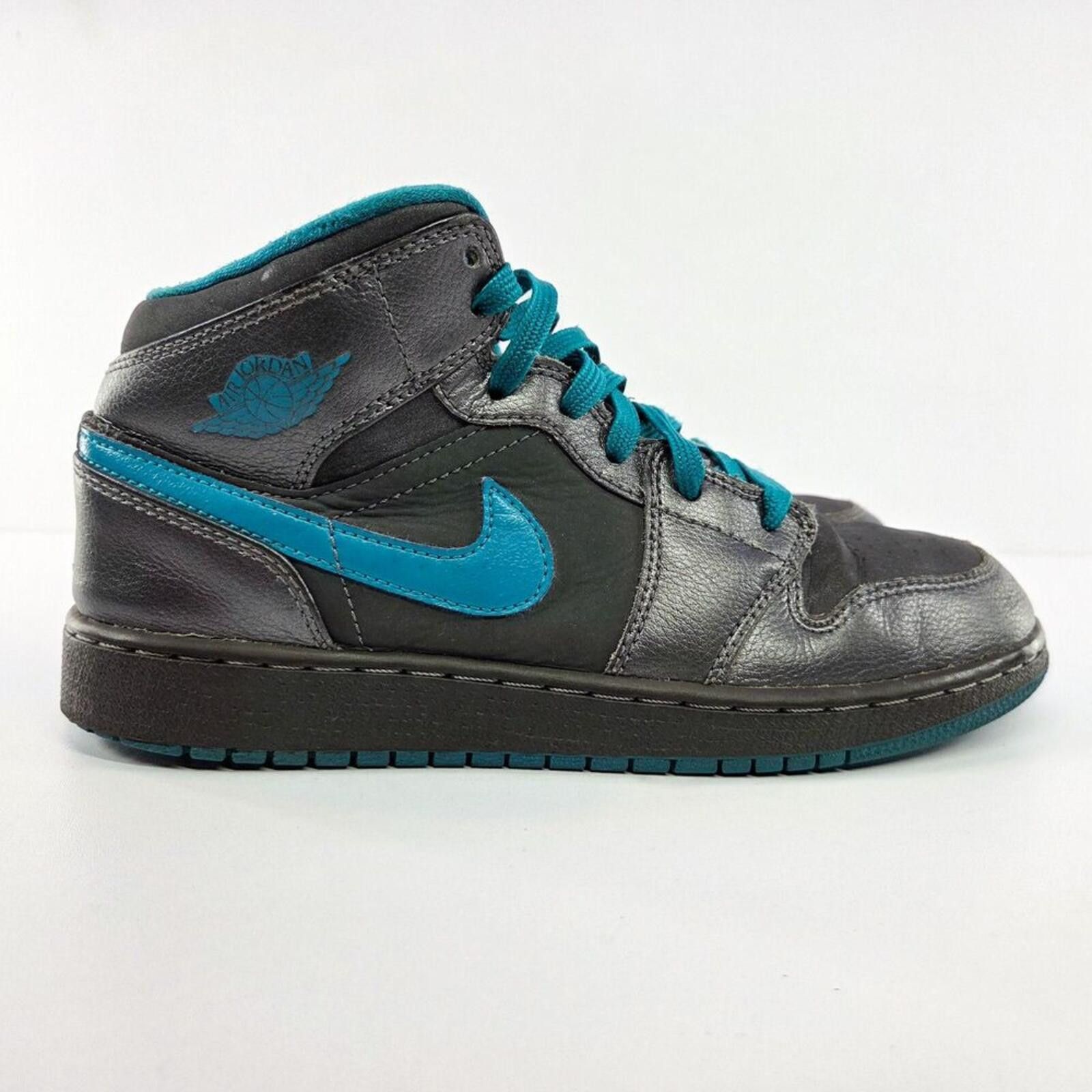 Nike Nike Air Jordan 1 Mid GG Metallic Dark Grey Teal 5.5Y / 7W Size US 5.5 / EU 38 - 7 Thumbnail