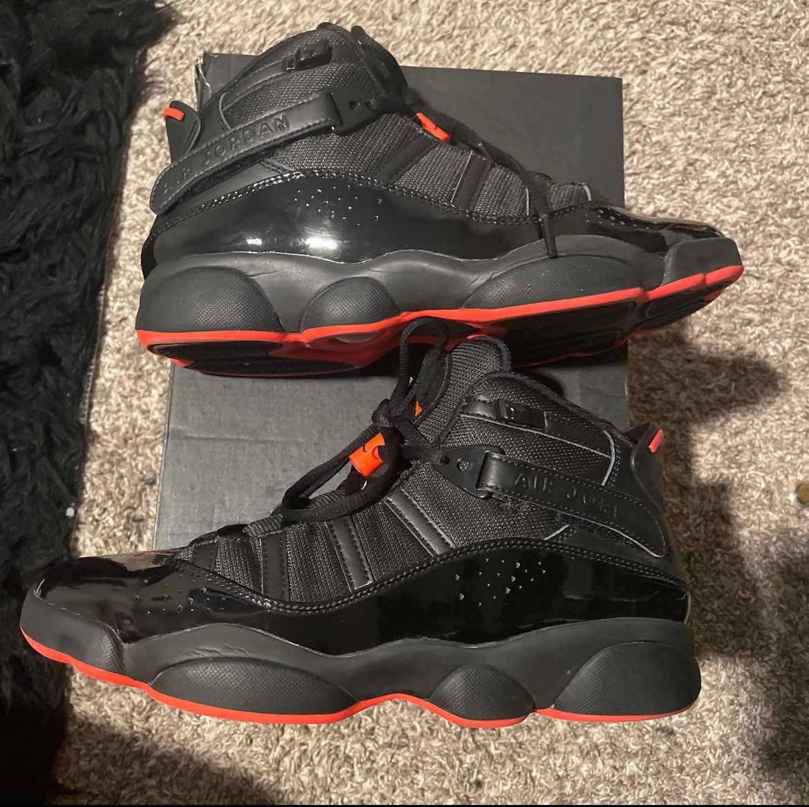 Nike Air Jordan Rings Black Infrared Men's Sneakers