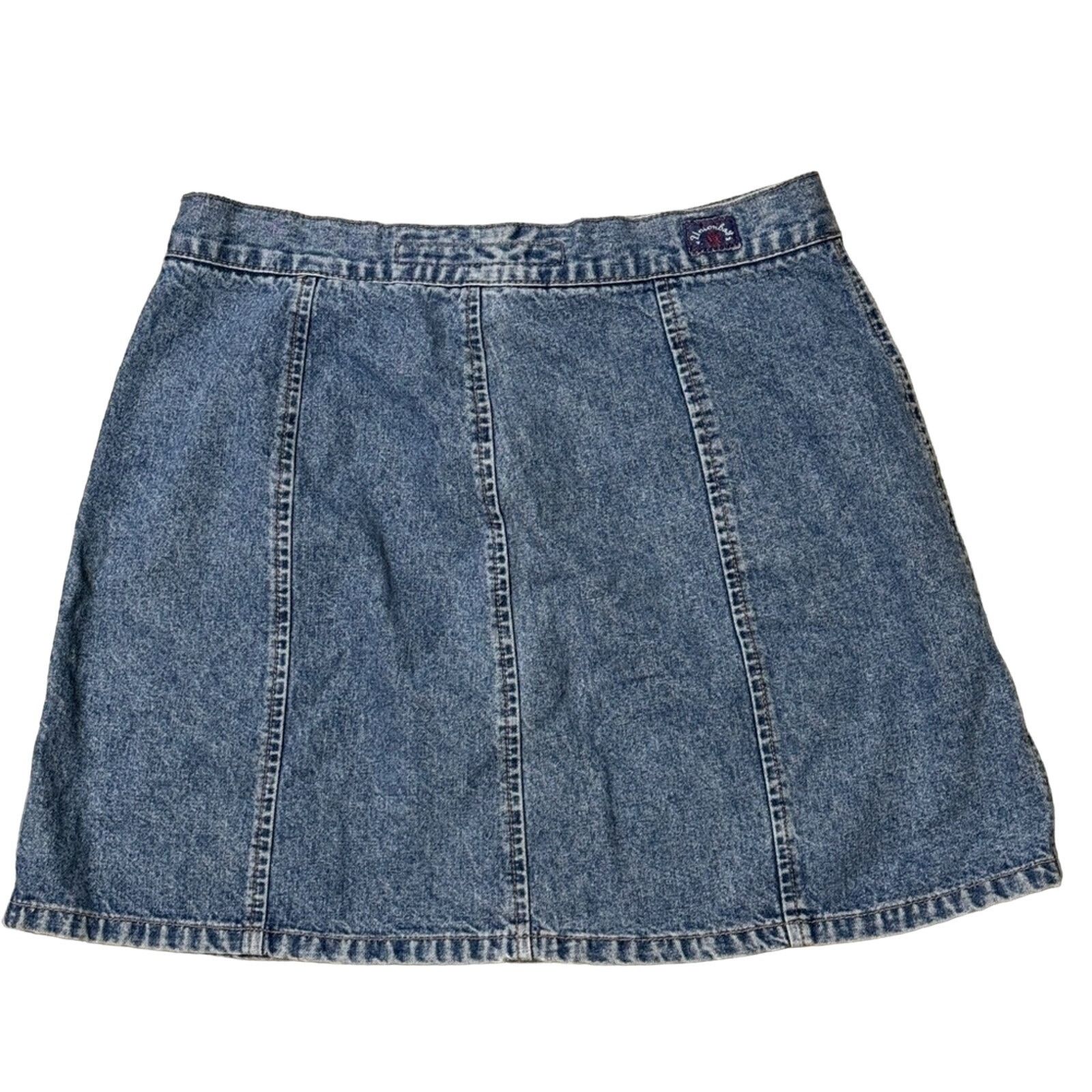 UNIONBAY UNIONBAY Vintage 90s Button Down Denim Mini Skirt Size 9 Size 28" / US 6 / IT 42 - 2 Thumbnail