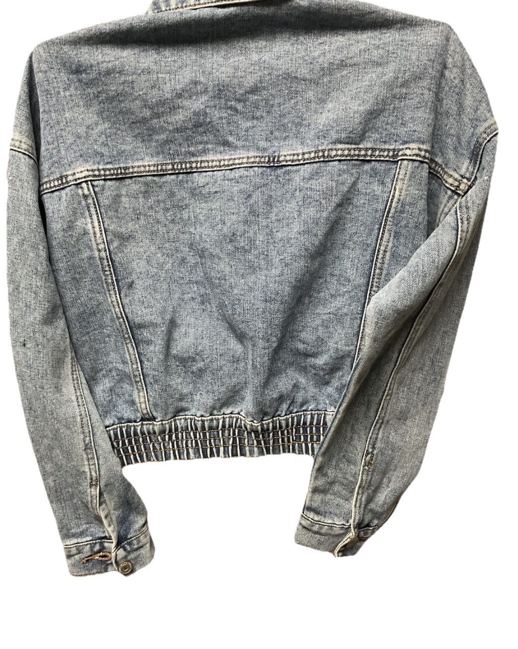 Other 511inc. Light Wash Cropped Denim Jacket SM–Elastic Waistband Size S / US 4 / IT 40 - 2 Thumbnail