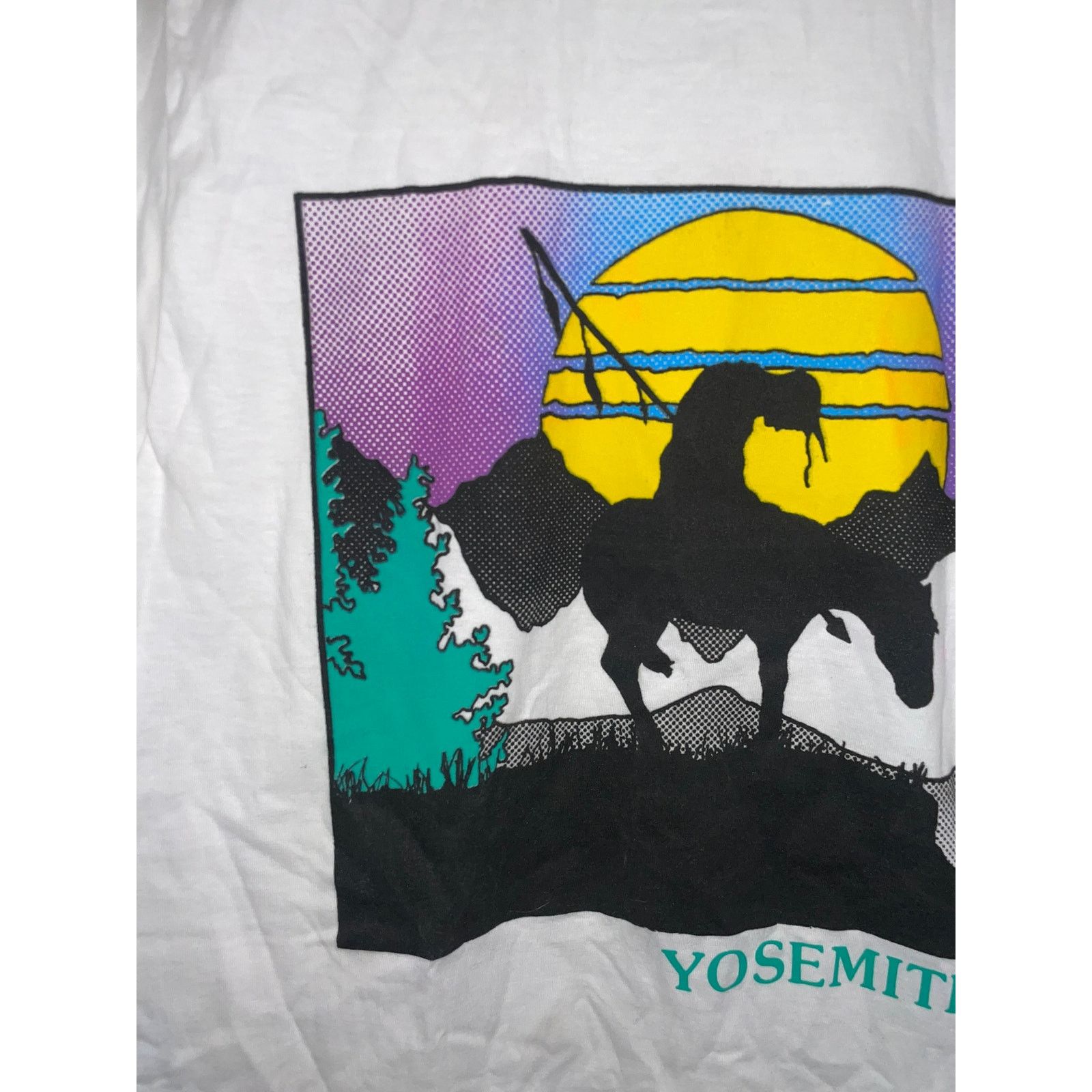 Jerzees Vintage Yosemite Shirt National Park Native American Art Tee Size US M / EU 48-50 / 2 - 2 Thumbnail