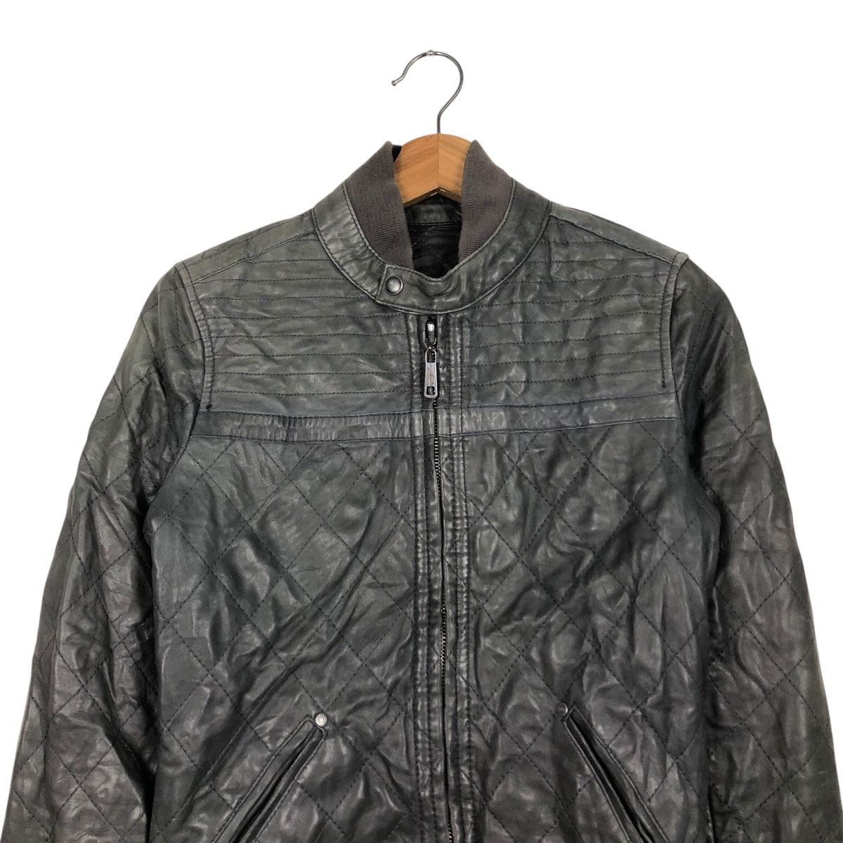 Diesel 📌Rich Black Biker Leather Jacket Diesel Bondage Design Size US XS / EU 42 / 0 - 4 Thumbnail
