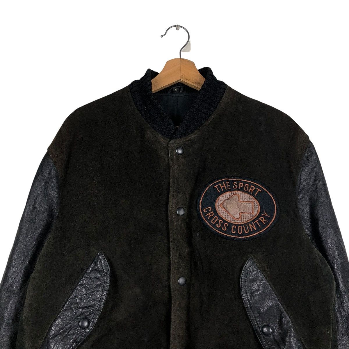 Japanese Brand 🔥VINTAGE BOMBER JACKET LEATHER CROSS COUNTRY ISSEY MIYAKE Size US M / EU 48-50 / 2 - 5 Thumbnail