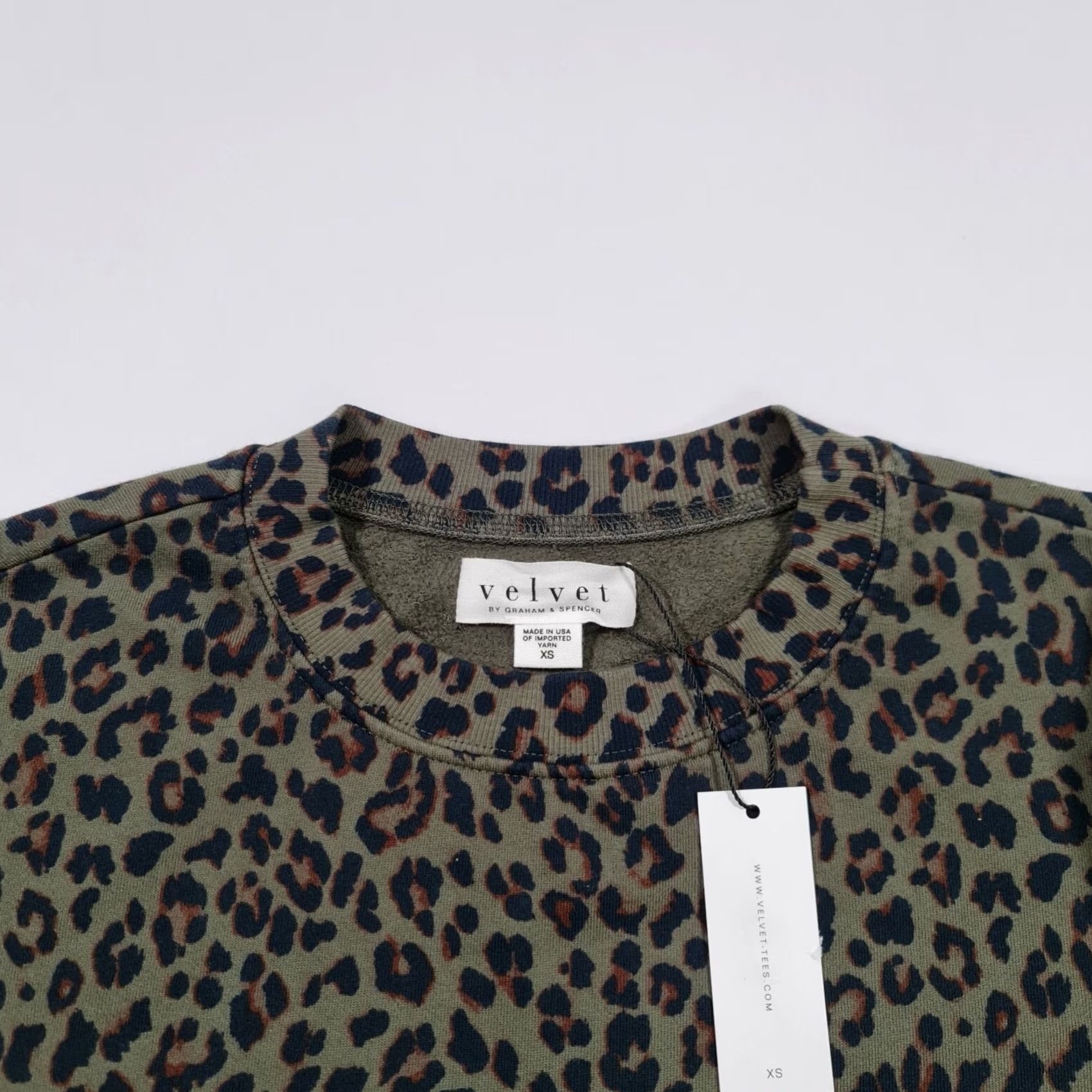 Velvet Velvet Womens Jumper Dress Green XS Long Sleeves Knee Length Animal Print Top Size XS / US 0-2 / IT 36-38 - 2 Thumbnail