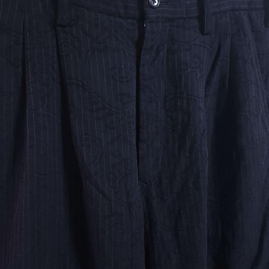 Yohji Yamamoto POUR HOMME 98aw flower arabesque jacquard wide pants Size US 31 - 3 Thumbnail