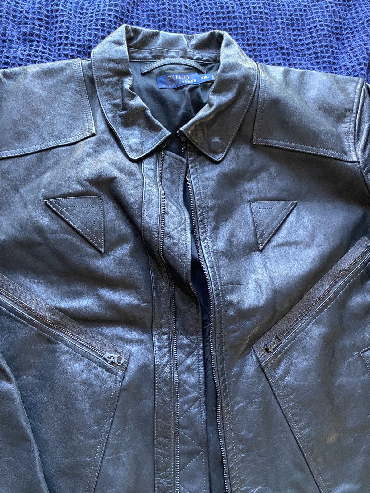 Polo Ralph Lauren Polo Ralph Lauren Black Leather Moto Jacket Size US XXL / EU 58 / 5 - 2 Thumbnail