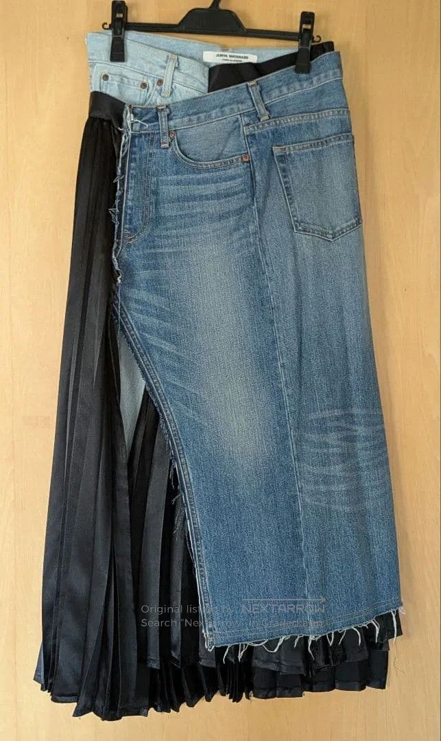 Junya Watanabe Junya Watanabe Size S Denim Satin Long Skirt Size 24" / US 00 / IT 34 - 1 Thumbnail