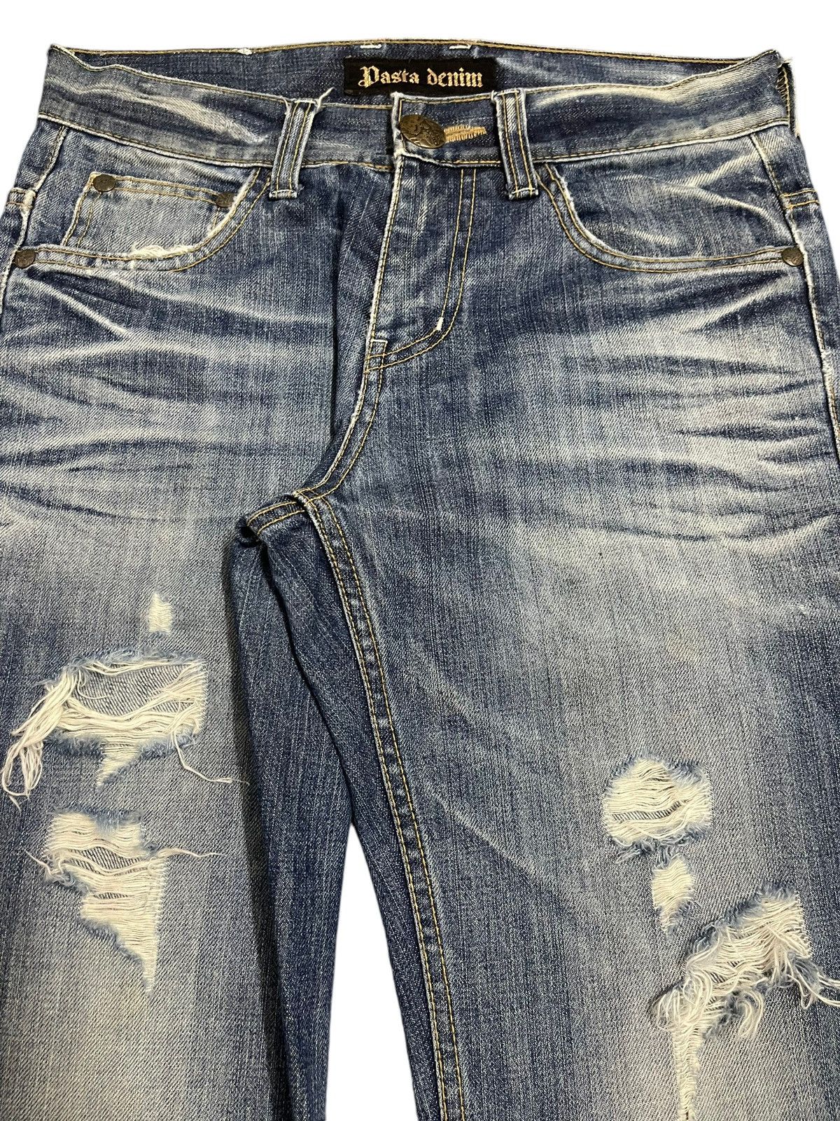 semanticdesign Vintage Japanese Brand Blue Wash Distressed Loose Jeans Size US 30 / EU 46 - 4 Thumbnail