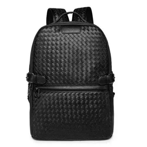 Other Black retro faux leather weave backpack bag Size ONE SIZE - 2 Thumbnail