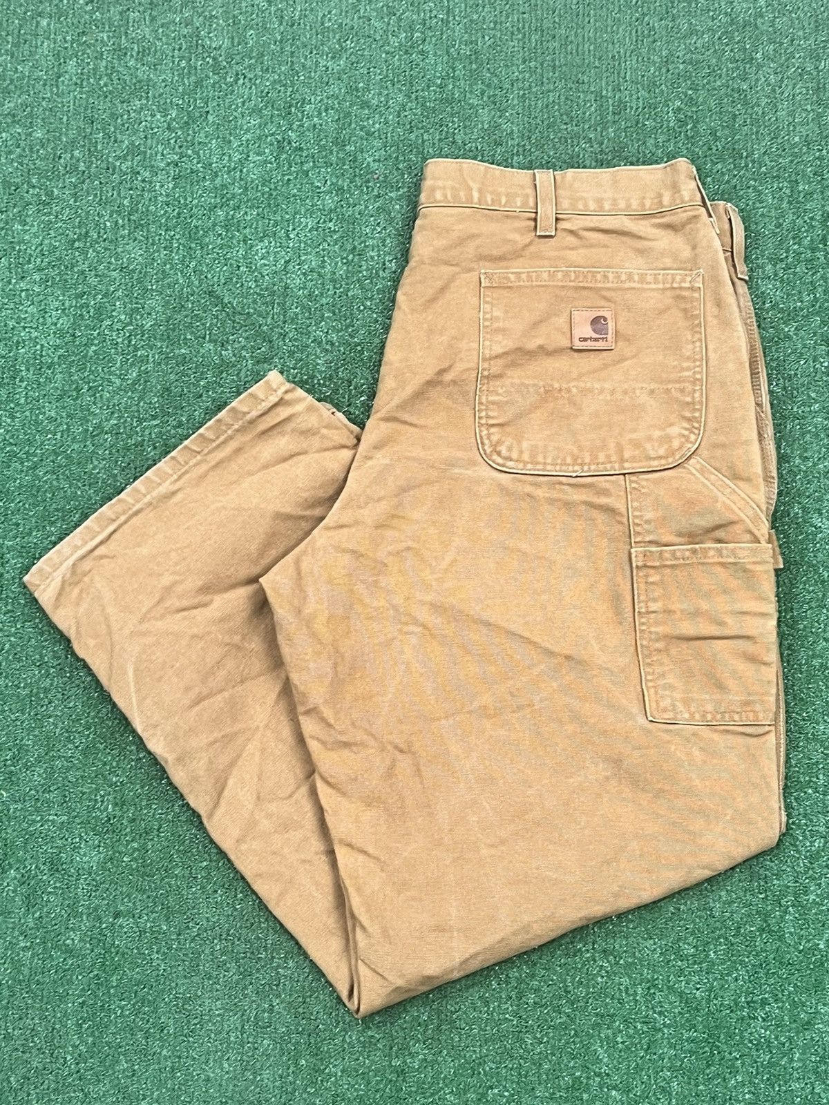 Carhartt Vintage Y2k Carhartt B11 BRN Duck Canvas Pants Size 38 - 1 Thumbnail
