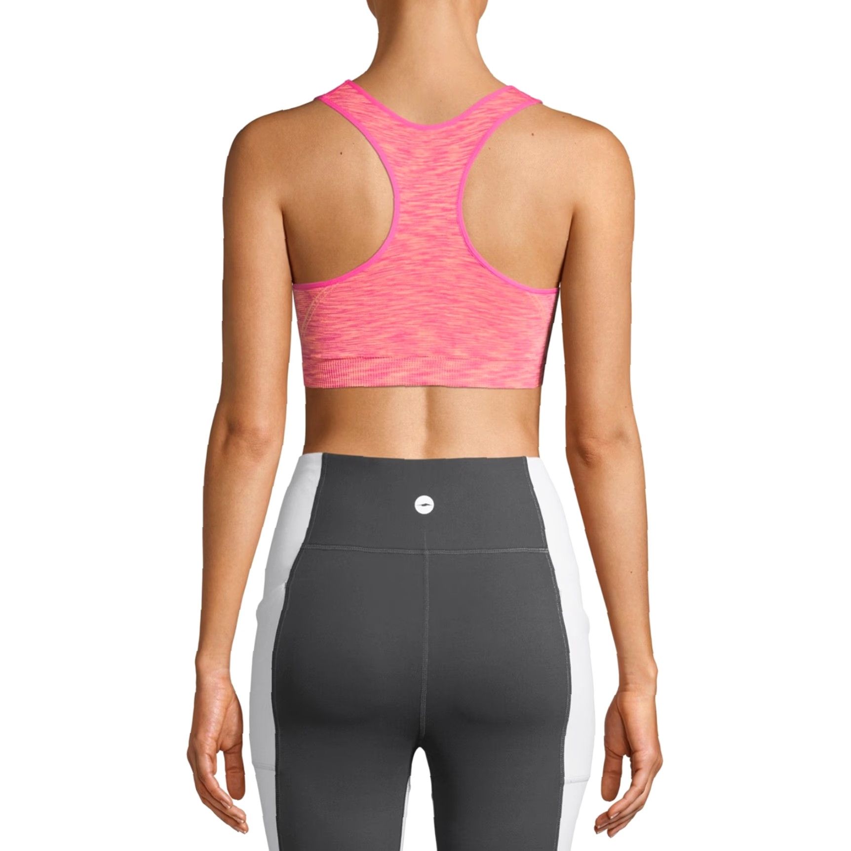 Avia Avia Women's Seamless Zip Front Sports Bra S Pink Padded Cups Full Coverage Medium Support Racerback Size ONE SIZE - 2 Thumbnail