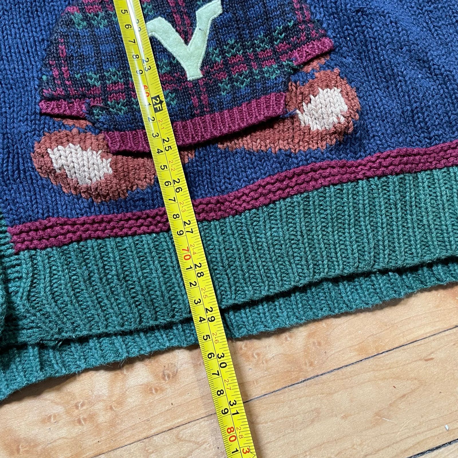 Vintage Hand Knit Golf Cardigan Sweater XL Novelty Preppy Grandpa Size US XL / EU 56 / 4 - 6 Thumbnail