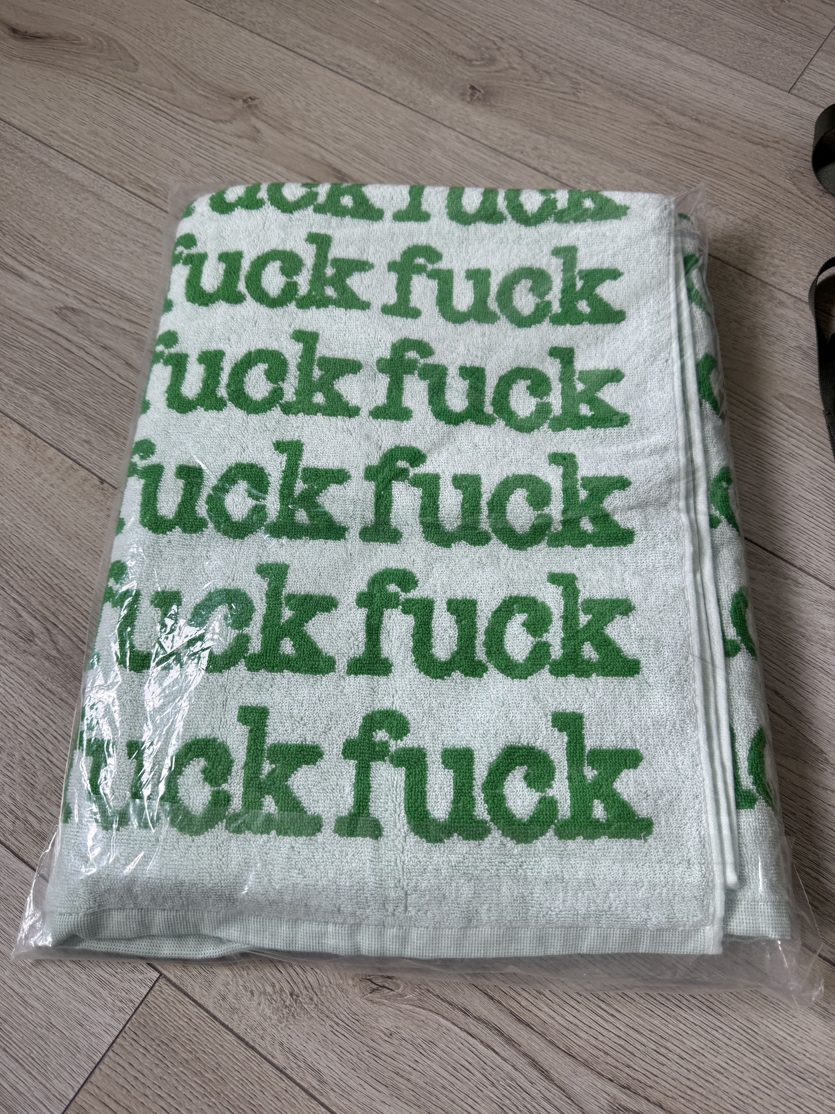 Pre-owned Supreme Fuck Towel White Green Ss22 New