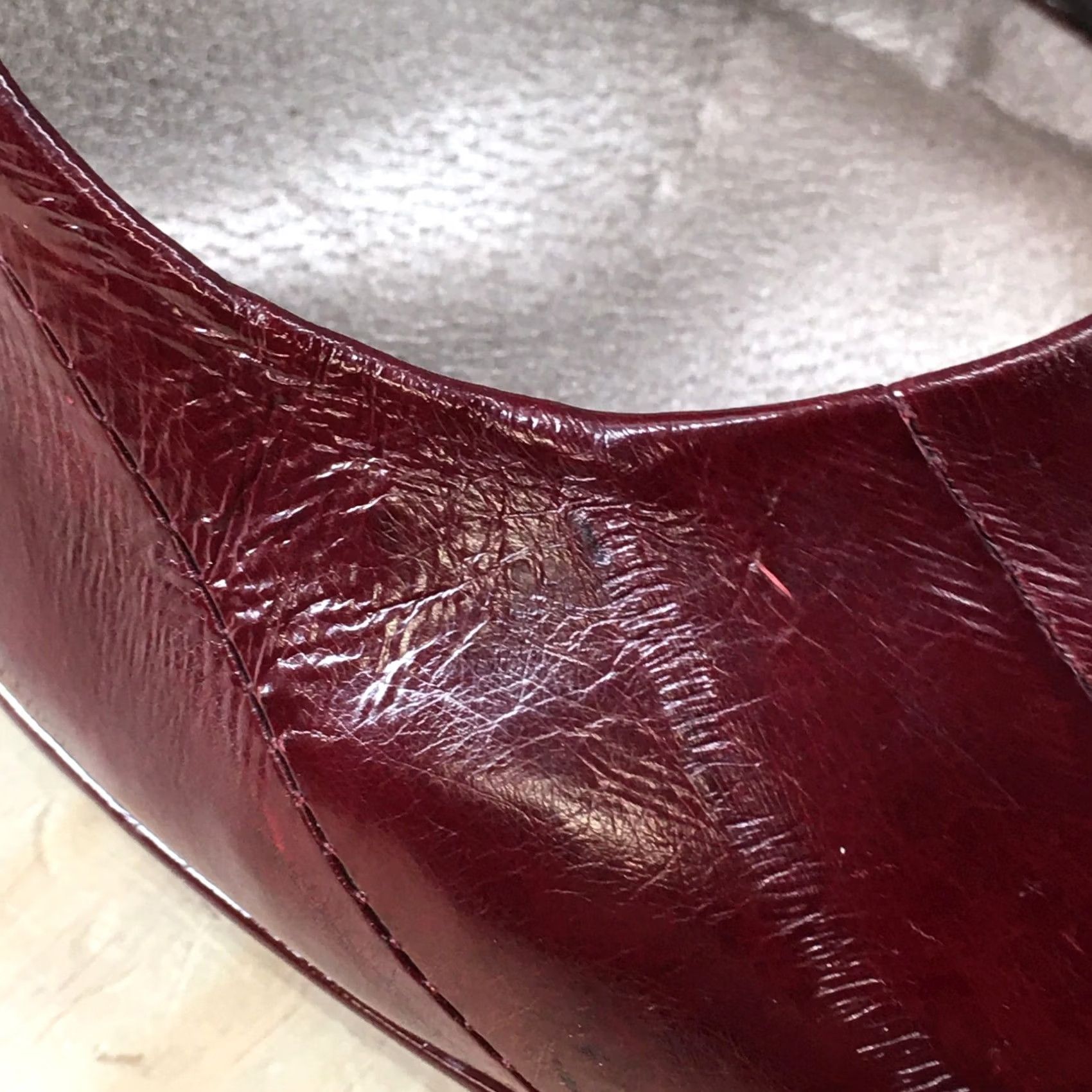 Vintage Moda Spana Womens 10 M Dress Pump High Heels Slip On Red Faux Leather Shoe Size L / US 10 / IT 46 - 5 Thumbnail