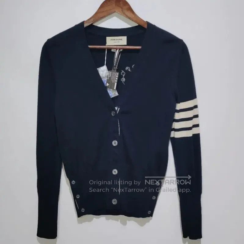 Thom Browne Thom Browne Women's Navy Cotton Cardigan . Size M / US 6-8 / IT 42-44 - 1 Thumbnail