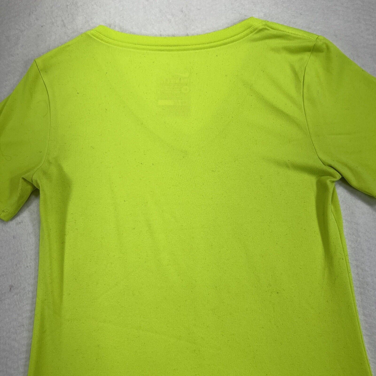 Nike Nike XS Athletic Cut Neon Yellow V Neck Short Sleeve T Shirt Size XS / US 0-2 / IT 36-38 - 10 Thumbnail