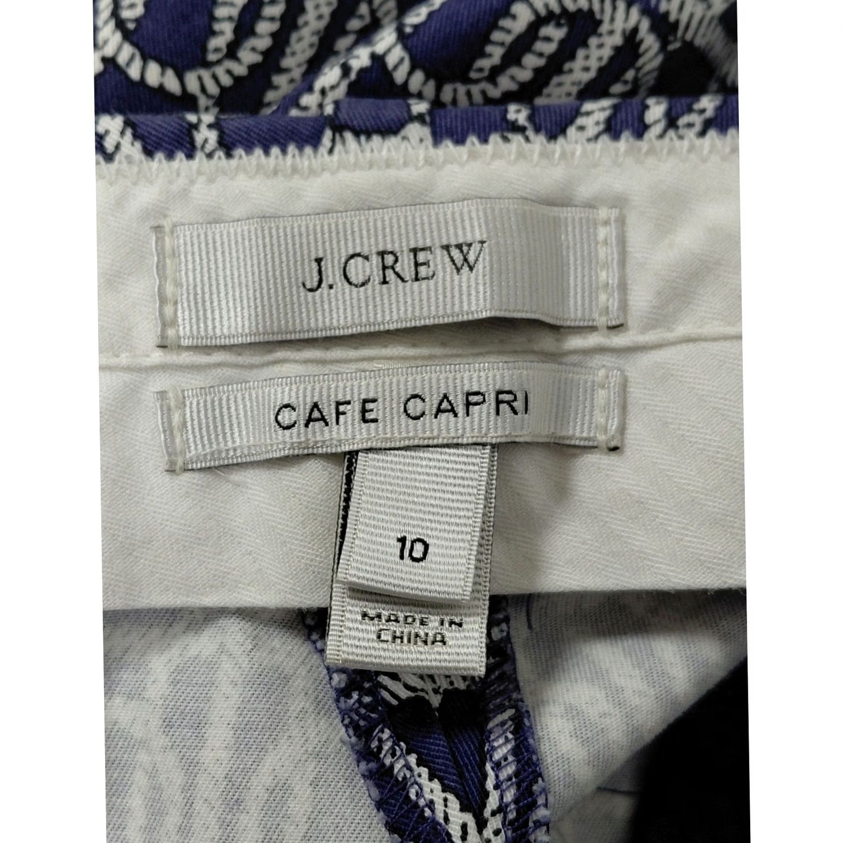 J.Crew J.CREW Cafe Capri Blue Women Size 10 Pants - Clothing Size 32" / US 10 / IT 46 - 3 Thumbnail