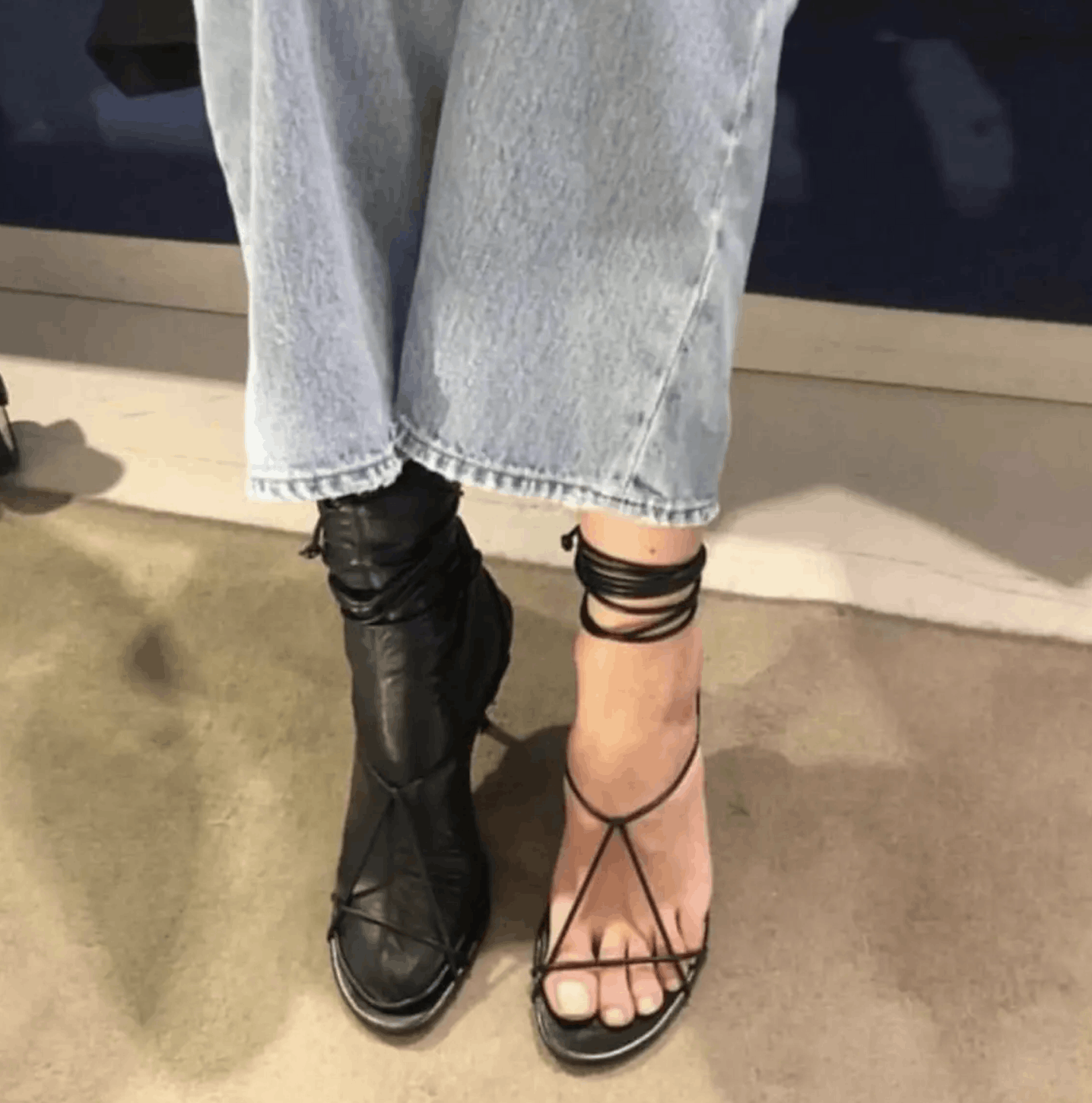 Celine lace up sandals shop