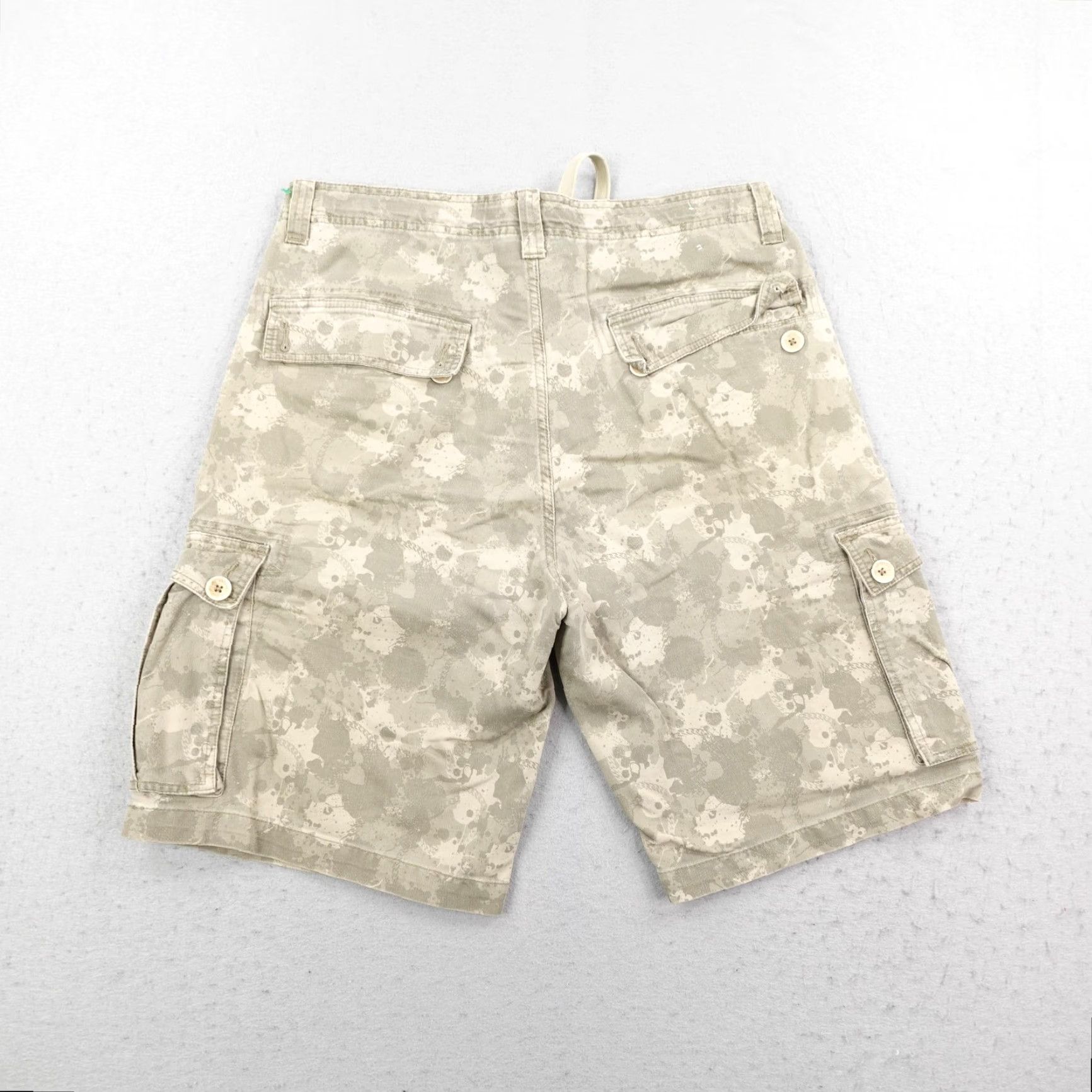 Anchor Blue VINTAGE Anchor Blue Shorts Mens 36 Green Camo Cargo Drawstring Baggy Skater Y2K - Relaxed Fit, 12in Inseam, Cotton, Pockets Size US 36 / EU 52 - 6 Thumbnail