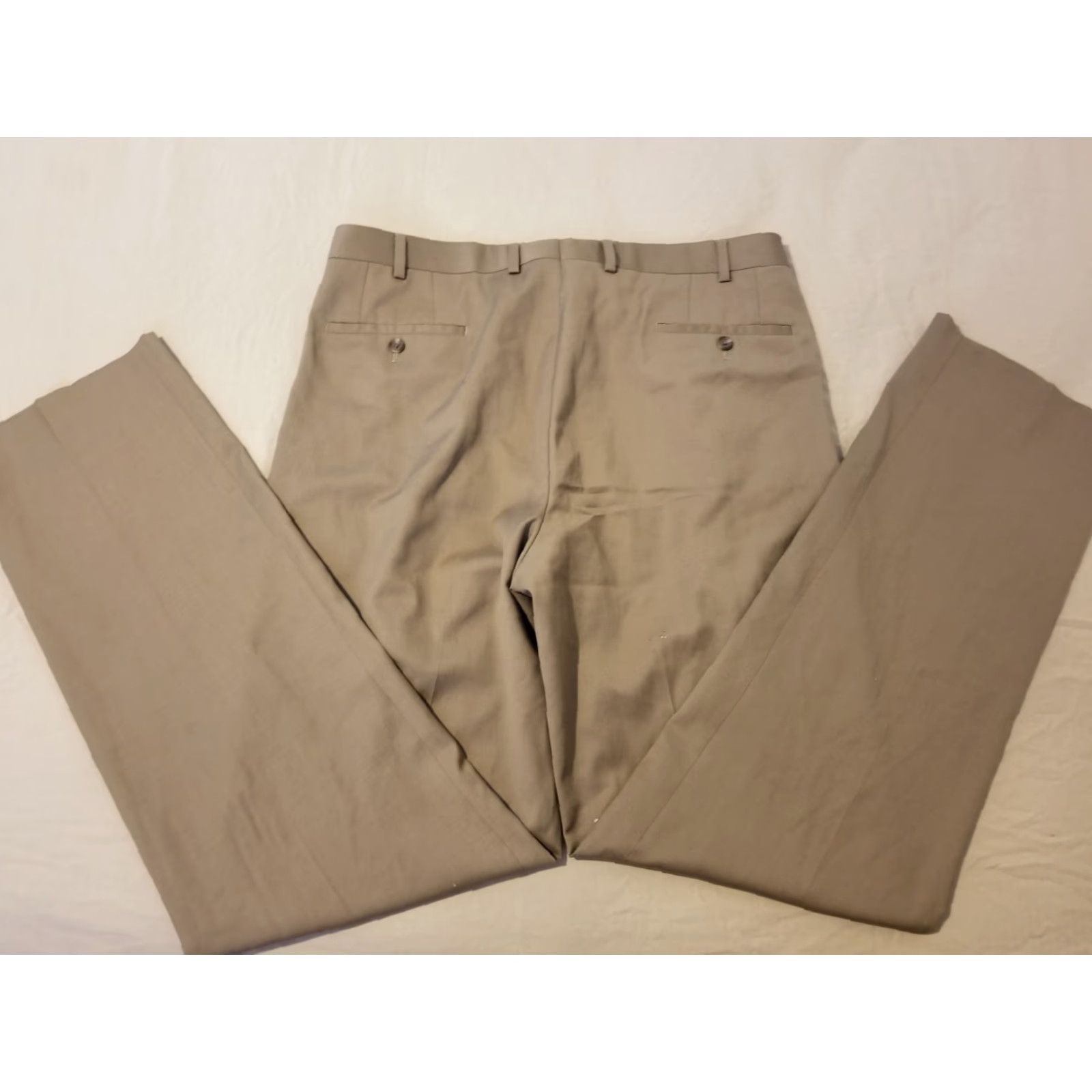 Polo Ralph Lauren Polo Ralph Lauren Pants Dress Pants 36x34 Khaki Beige Straight Front Wool Cotton Mens Slack Chino Trousers Size US M / EU 48-50 / 2 - 2 Thumbnail