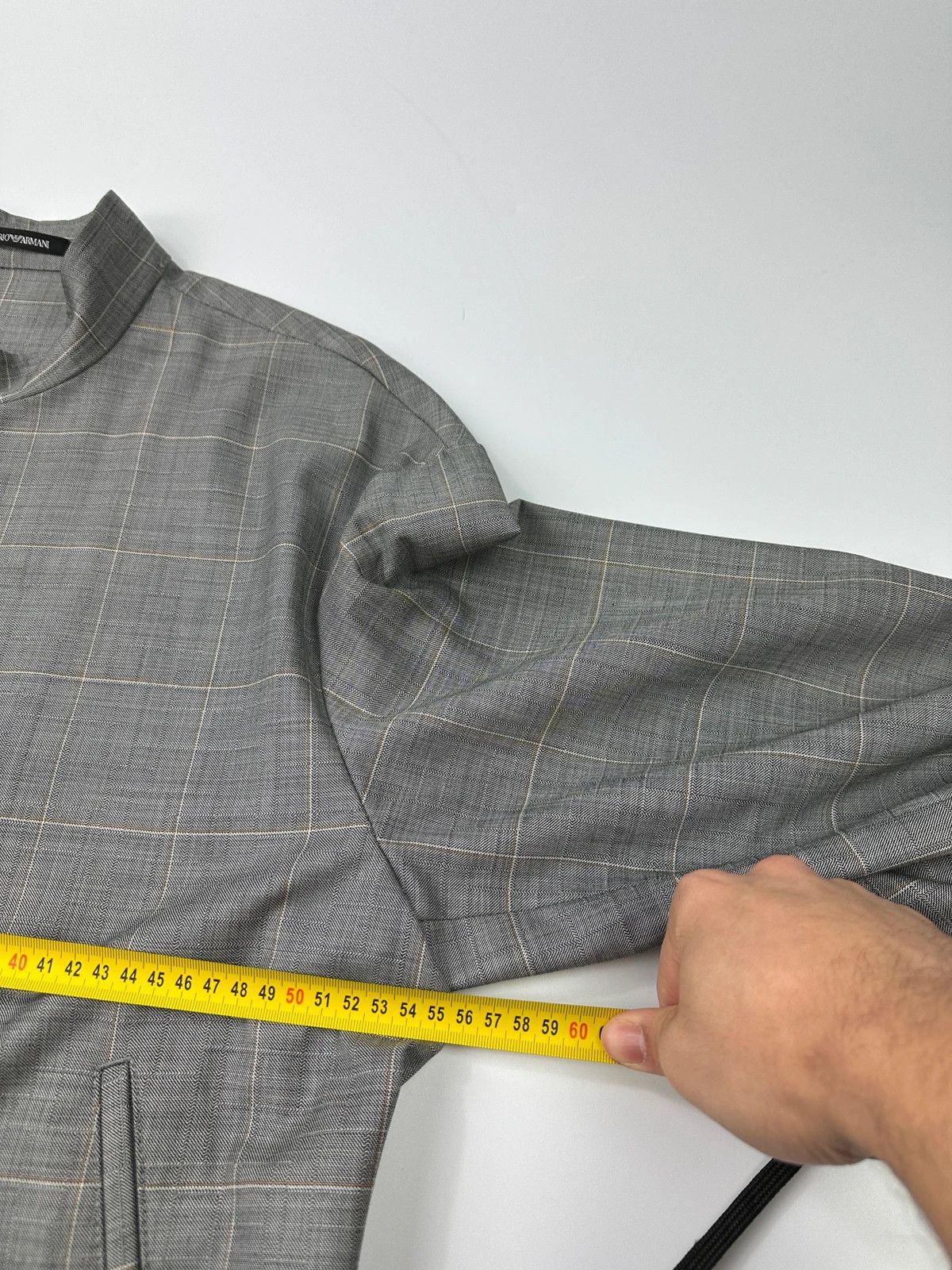 Emporio Armani Emporio Armani SS2020 Grey Wool Light Side Zip Jacket Size US L / EU 52-54 / 3 - 15 Thumbnail