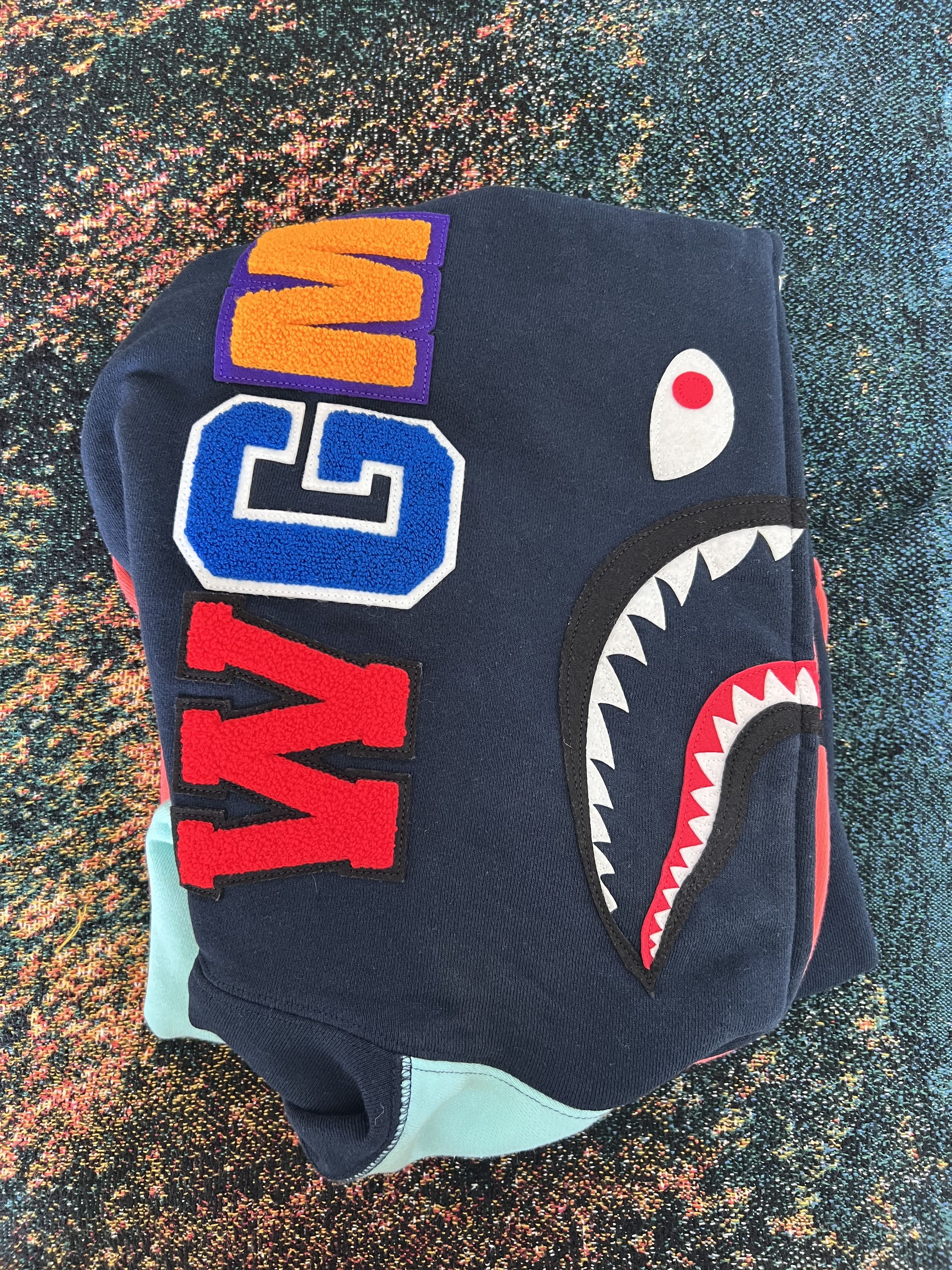 Bape Bape Multi Color Full Zip Shark Hoodie Size US L / EU 52-54 / 3 - 2 Thumbnail