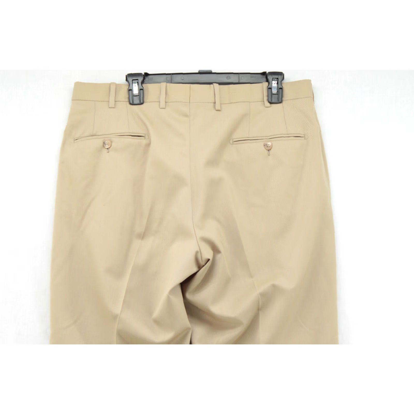 Vintage JB Britches Dress Pants Beige 100% Wool Pleated Trousers 35X31 Men’s Regular Inseam 31" Straight Leg Preppy Dress Pants Mens Size US 35 - 5 Thumbnail