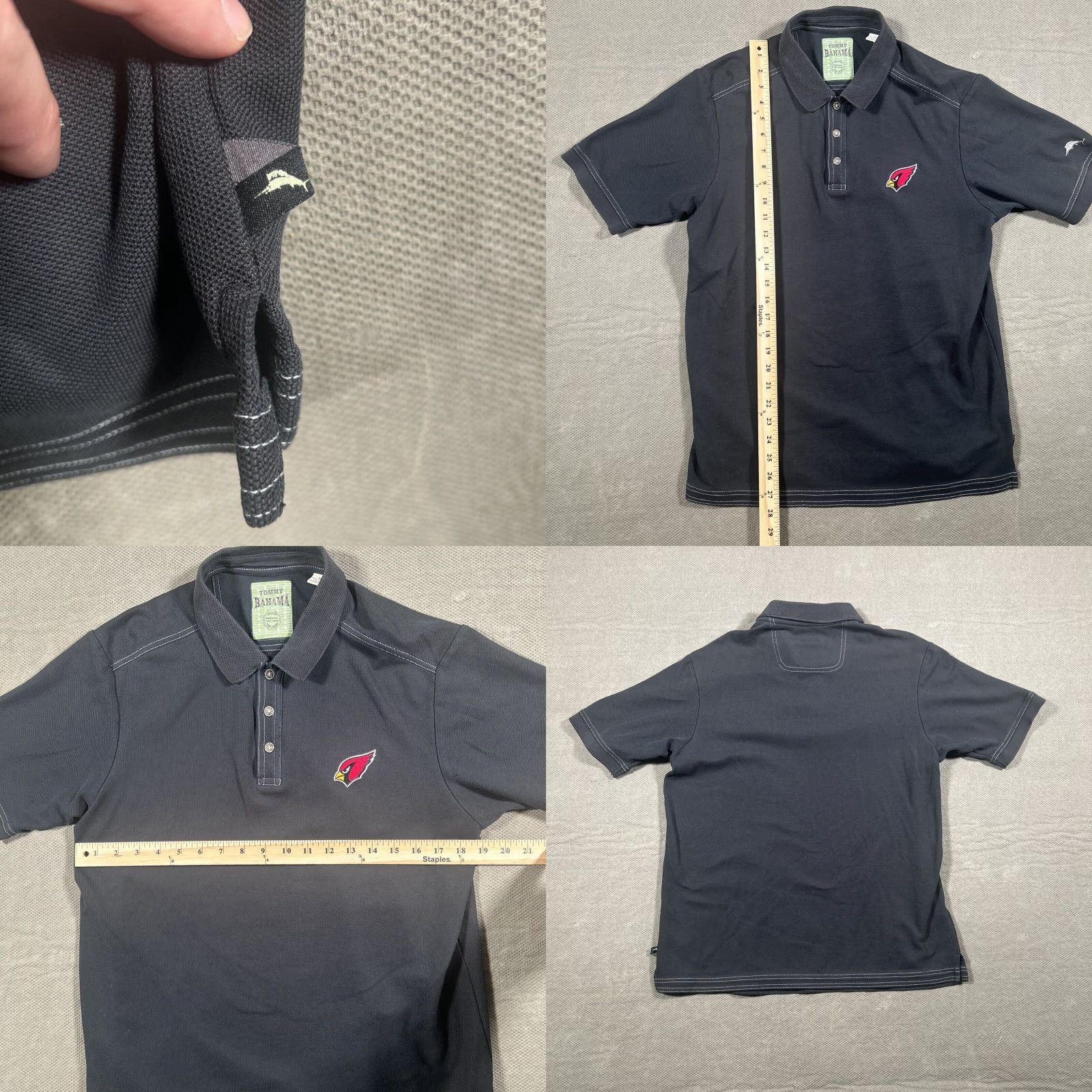Tommy Bahama Tommy Bahama Polo Short Sleeve Shirt Black Medium Mens Button-Up Embroidered Cotton Polyester Size US M / EU 48-50 / 2 - 8 Thumbnail