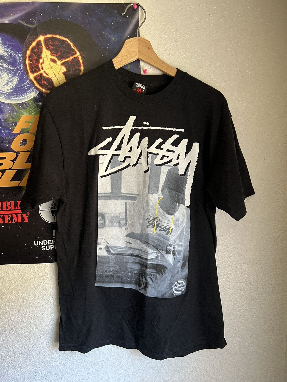 image of Stussy J Dilla X Stones Throw in Black, Men's (Size Medium)