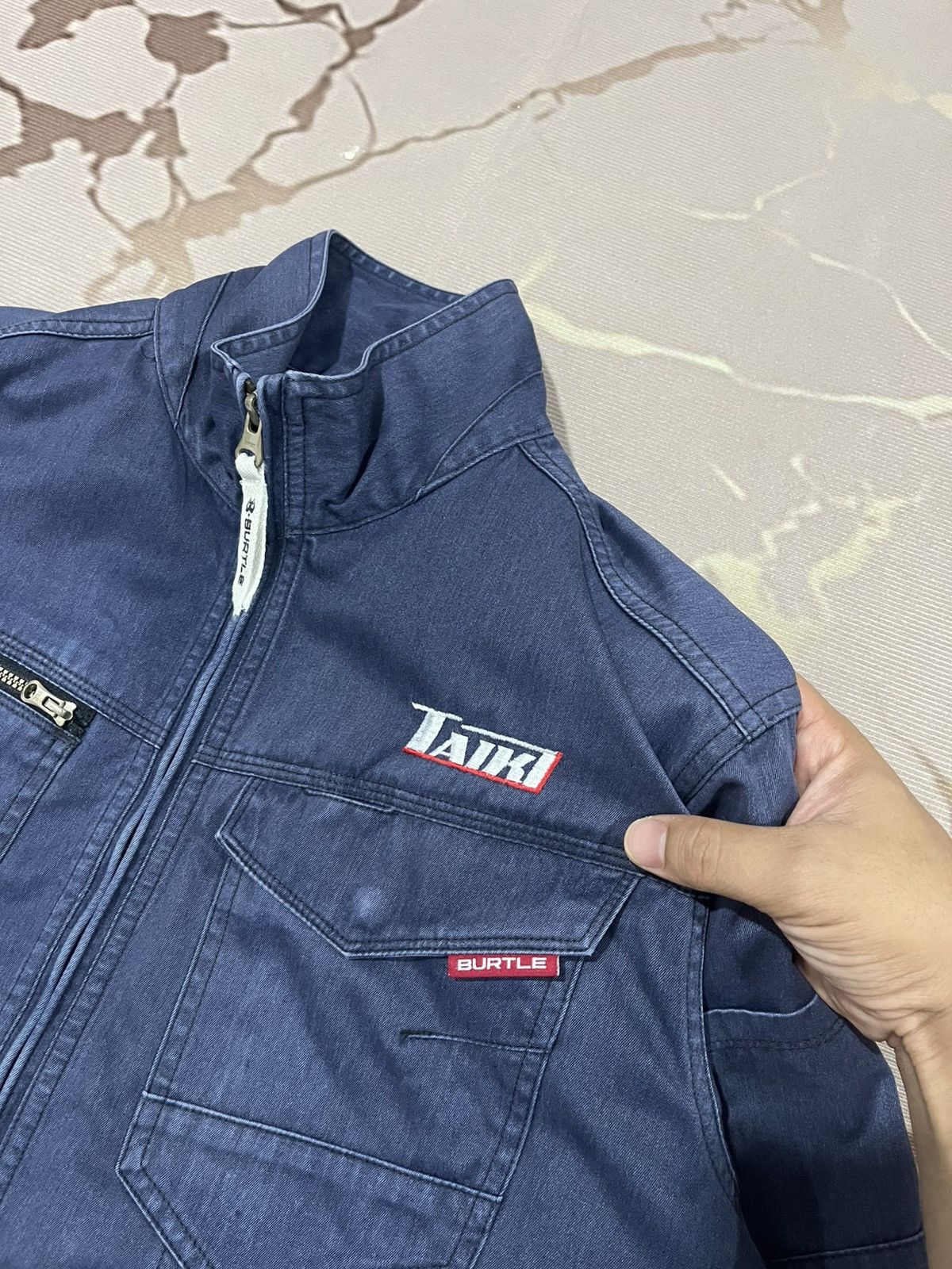 Japanese Brand Burtle Workwear Utility Zip Jacket Navy Japan Size US M / EU 48-50 / 2 - 4 Thumbnail
