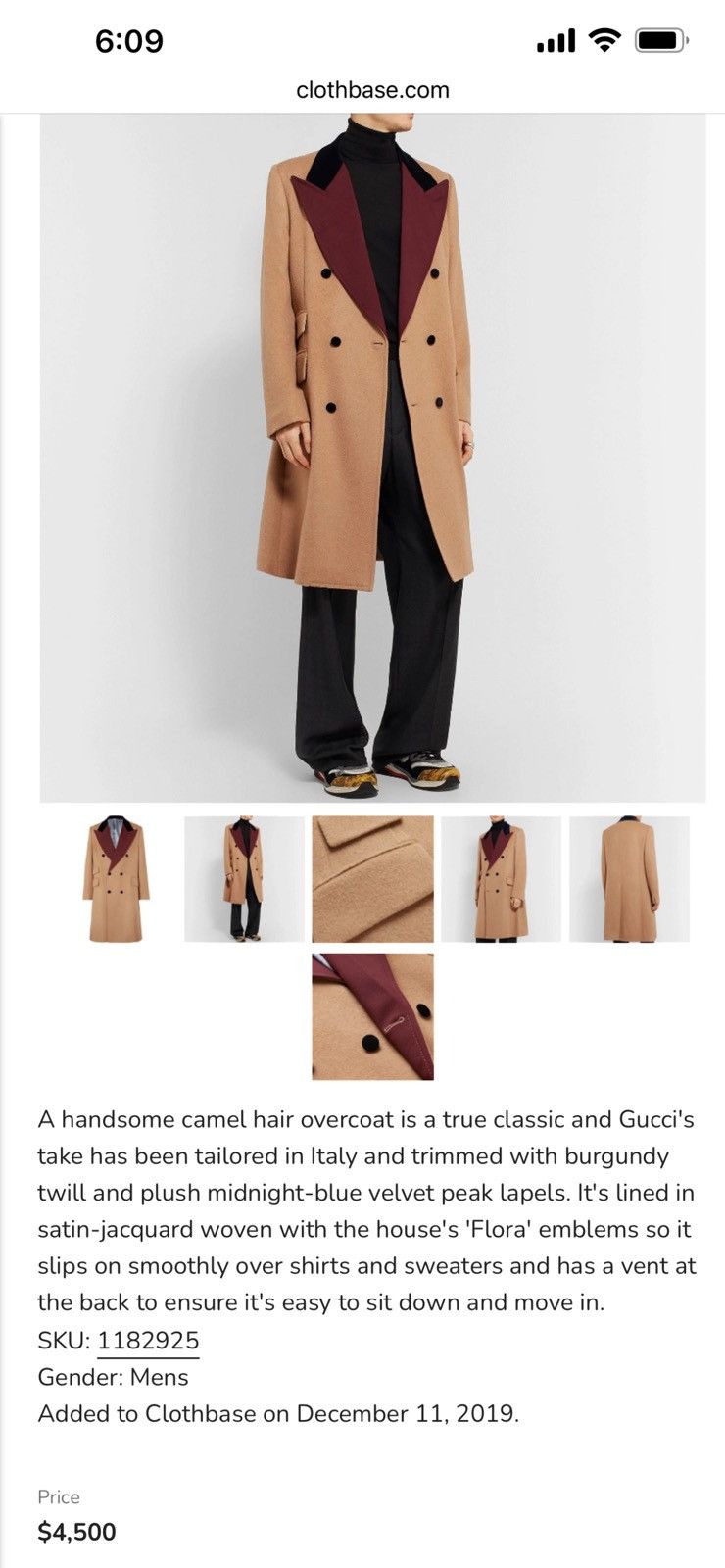 Gucci Gucci camel overcoat. 48/M. $4500 Size US M / EU 48-50 / 2 - 1 Thumbnail