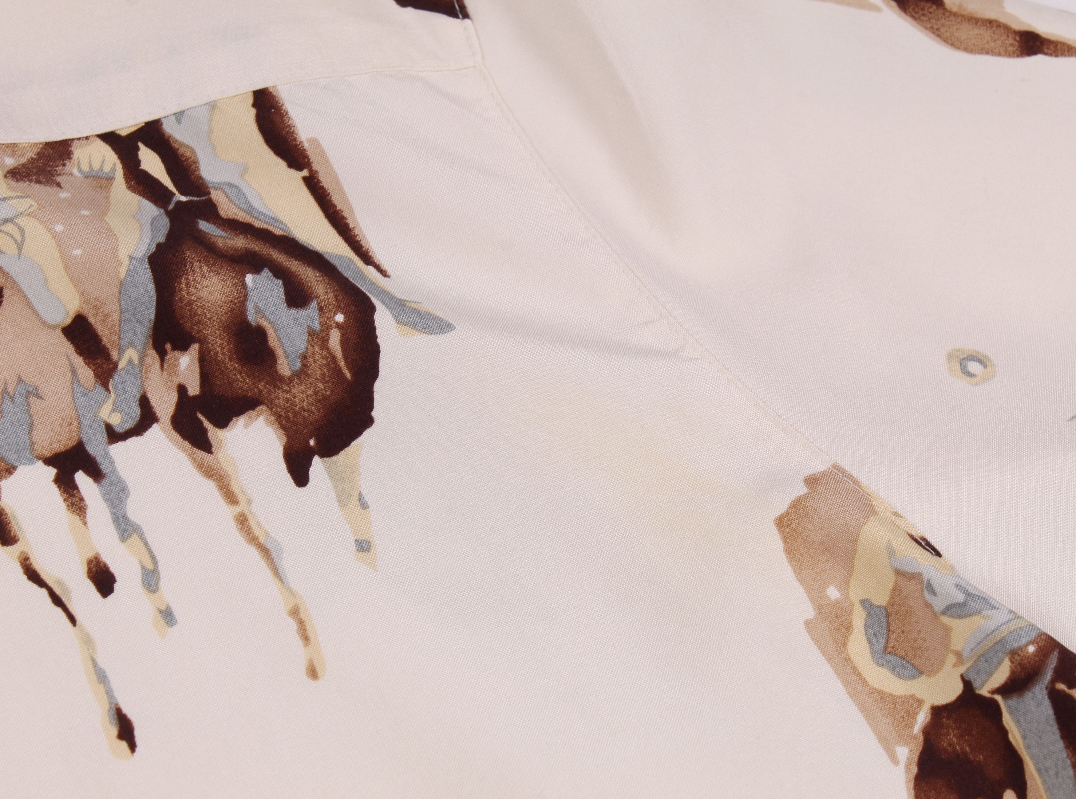 Jones New York × Vintage Vintage Jones New York Polo Printed Silk Shirt Size L / US 10 / IT 46 - 6 Thumbnail