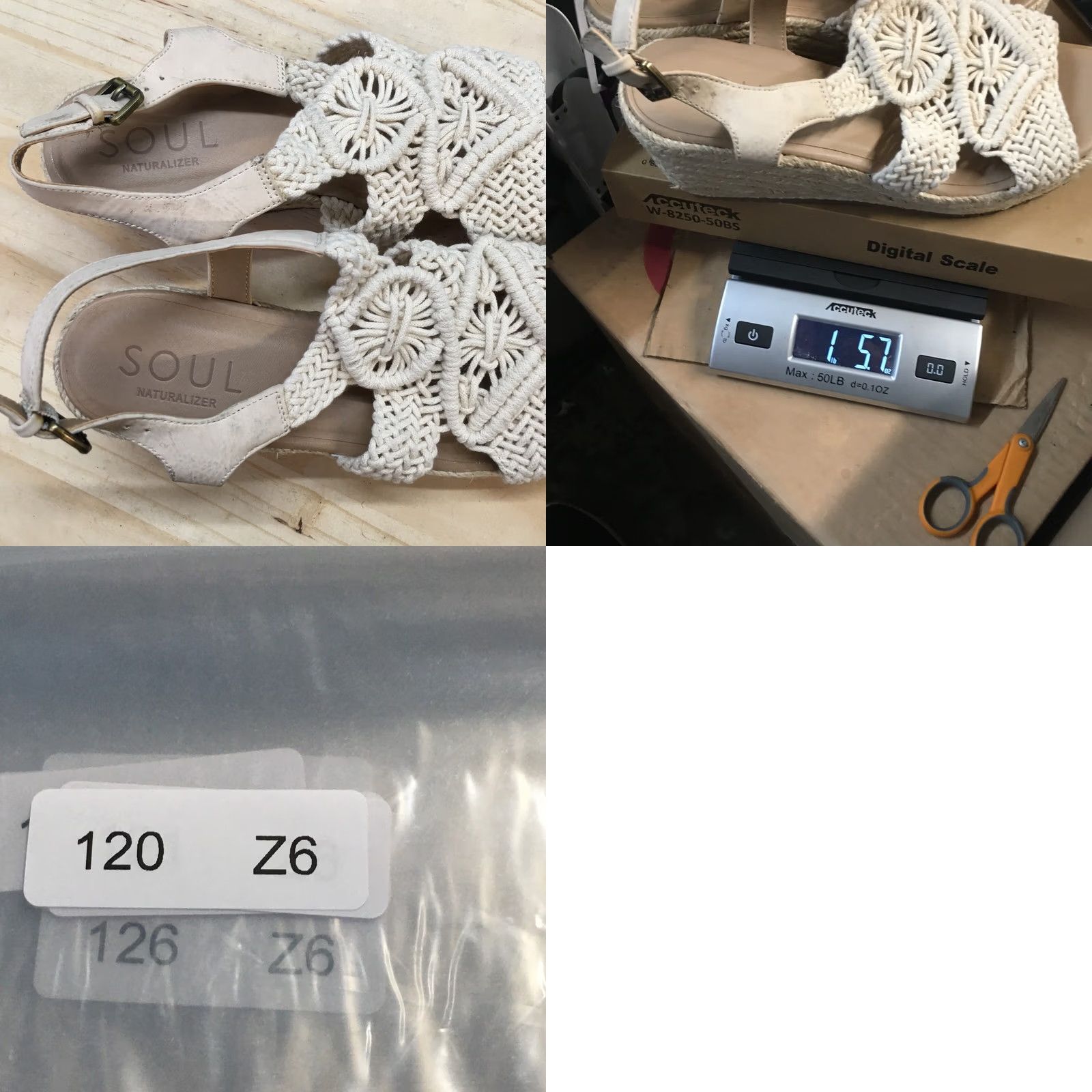 Vintage Soul Naturalizer Oasis Espadrille Wedge Slingback Sandals Womens 9.5 M Ivory Cream Buckle Open Toe Casual Fashion Shoes Size US 10 / IT 40 - 10 Thumbnail