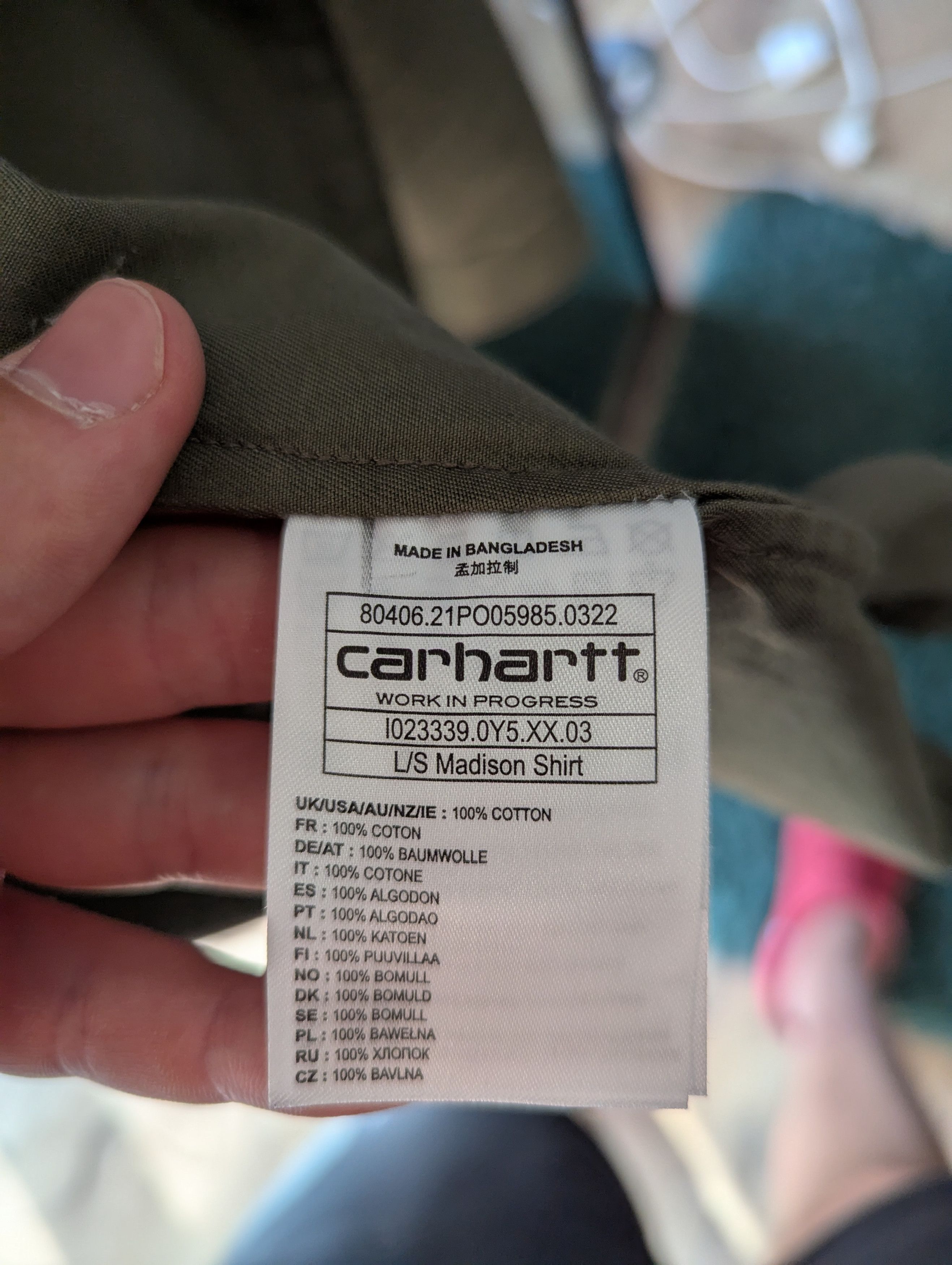 Carhartt Wip Carhartt shirt Madison Khaki Regular Fit Size US XL / EU 56 / 4 - 3 Thumbnail