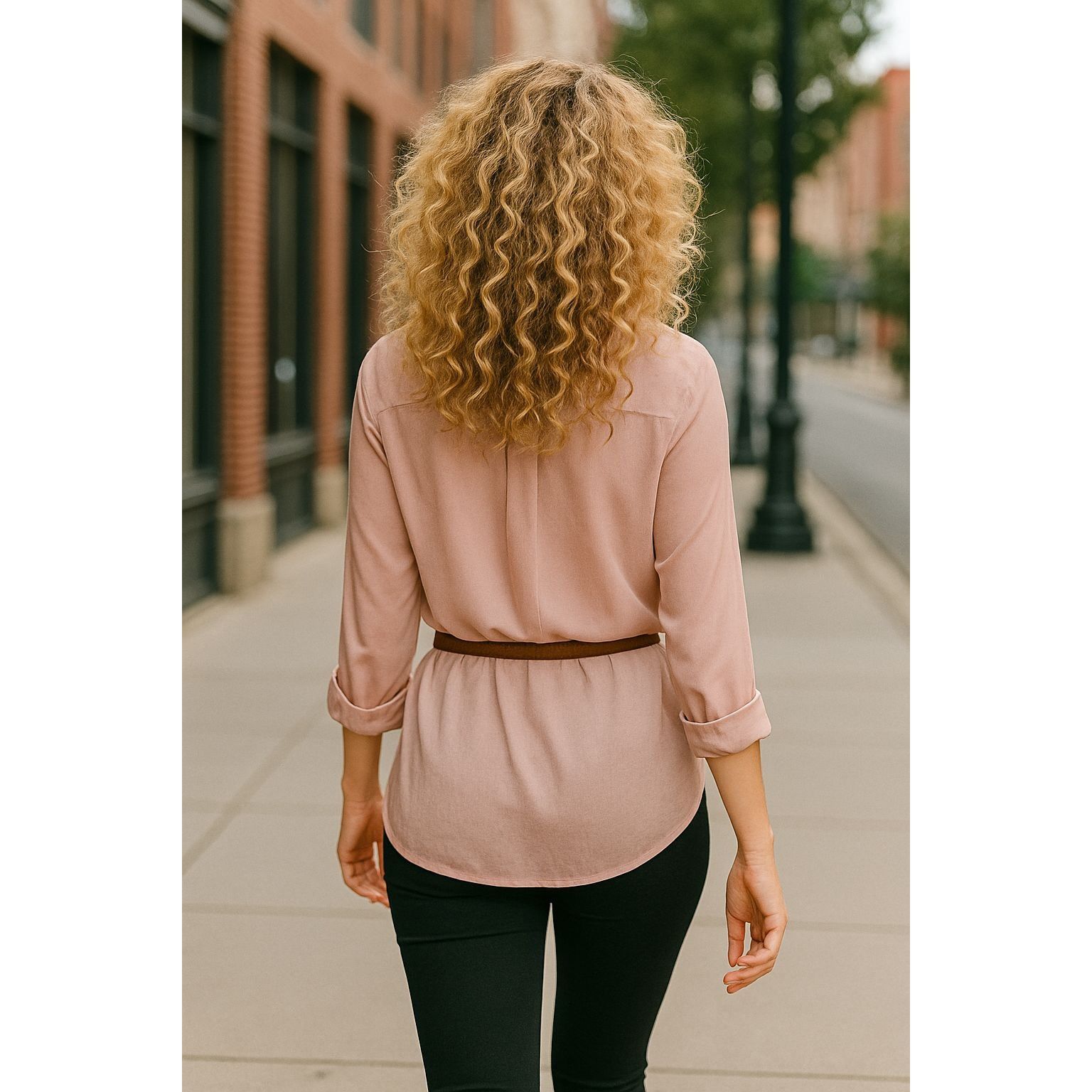 Other Trouve M Pink Sheer Silk Button Down Long Sleeve Blouse Mini Size M / US 6-8 / IT 42-44 - 4 Thumbnail