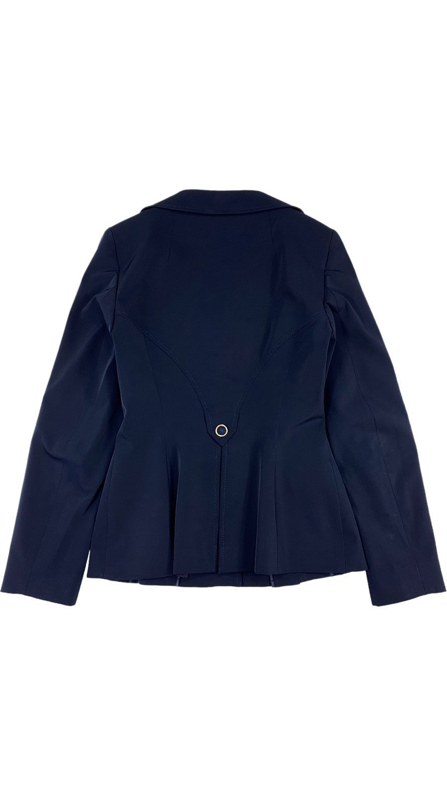 Escada 🔥LASTDROP🔥 Escada Shiny Navy Blue Gold Buttons Fitted Jacker Size S / US 4 / IT 40 - 2 Thumbnail