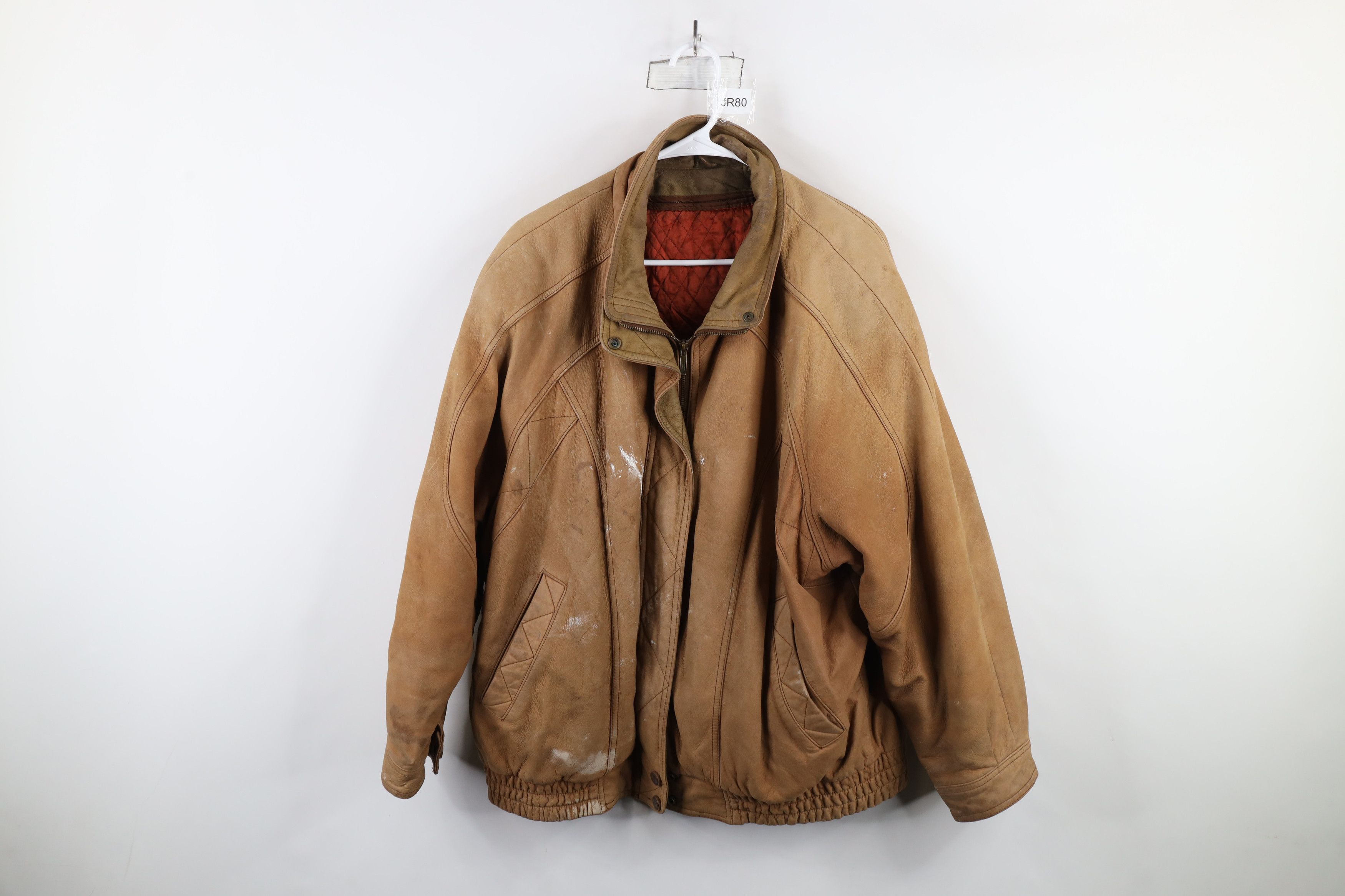 Vintage Vintage 90s Streetwear Suede Leather Flight Bomber Jacket Size US XL / EU 56 / 4 - 1 Thumbnail