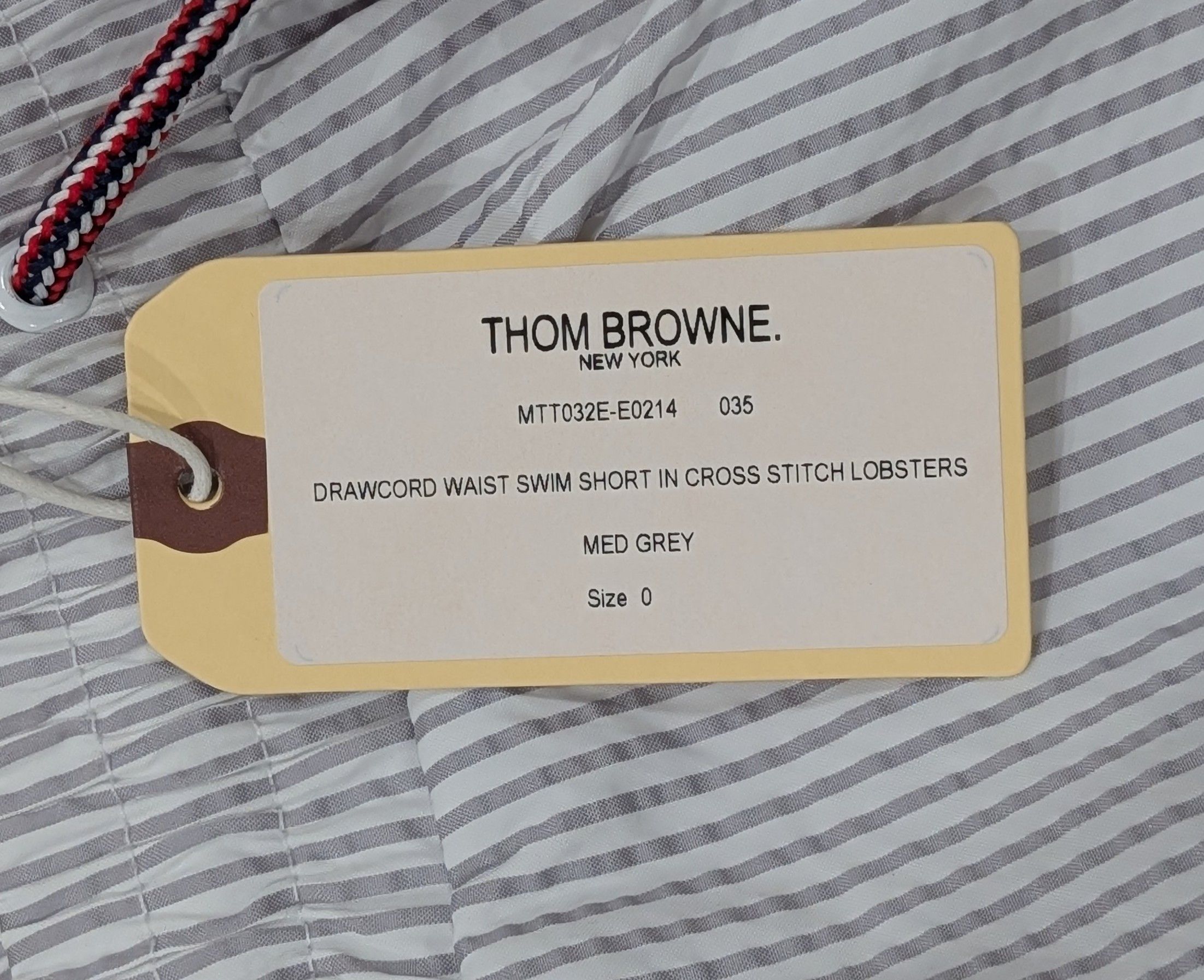 Thom Browne THOM BROWNE Lobster Seersucker Swim Shorts Grey 0 - XS Size US 28 / EU 44 - 11 Thumbnail