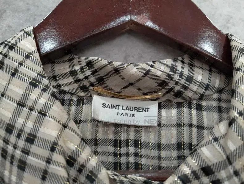 Yves Saint Laurent YSL Plaid Button. Size US S / EU 44-46 / 1 - 3 Thumbnail