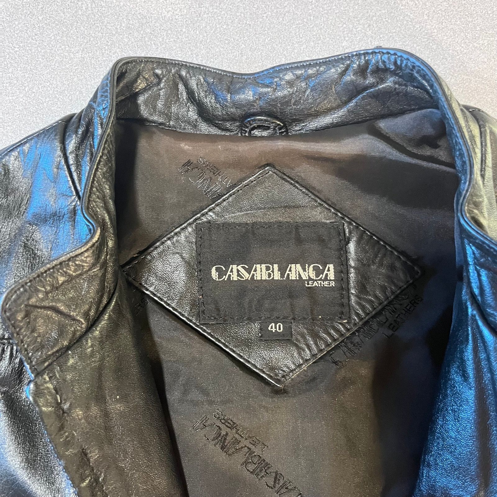 Casablanca Casablanca Leather Jacket Black Zip Front Size 40 Size M / US 6-8 / IT 42-44 - 3 Thumbnail